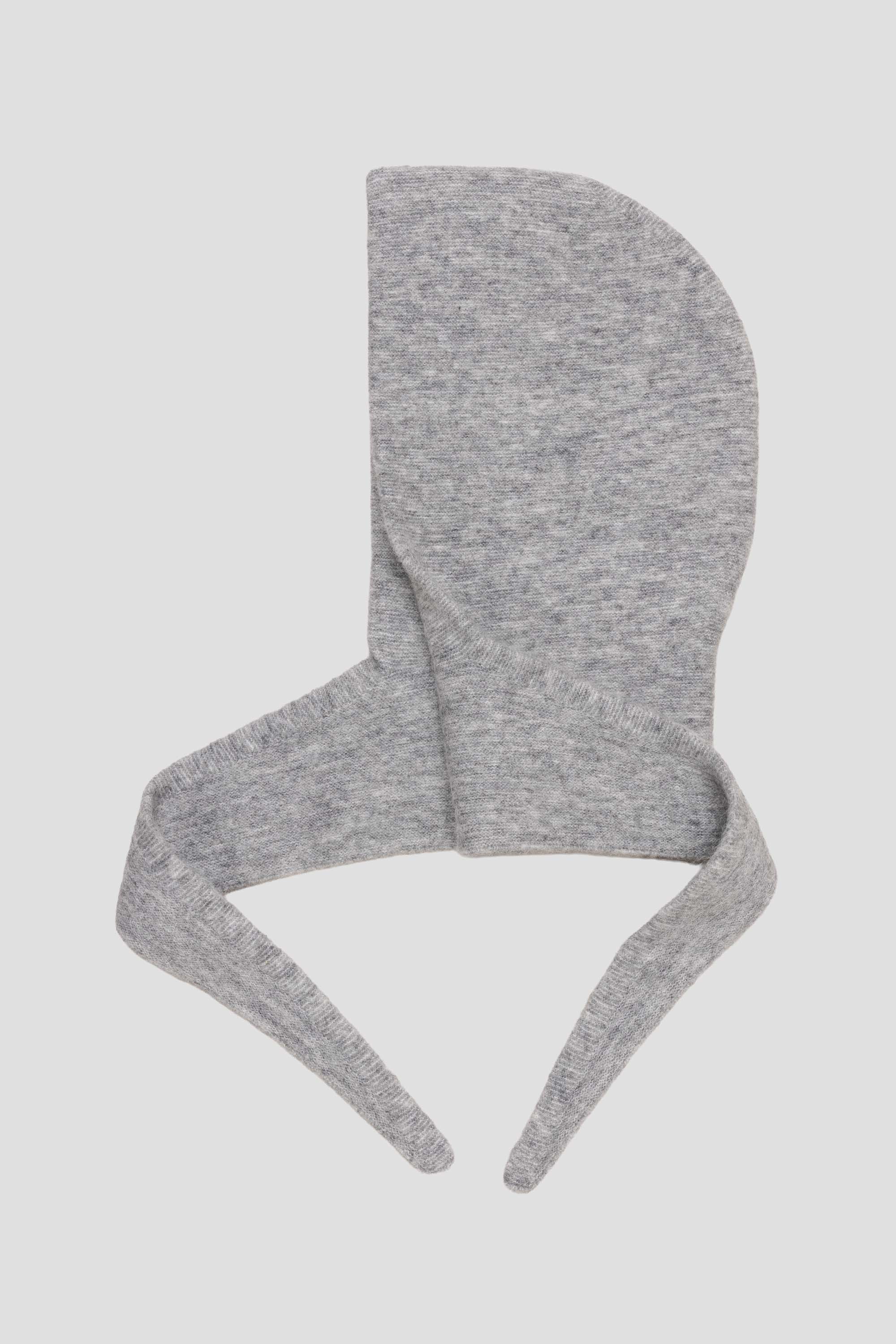 Hairy Balaclava Scarf Melange Grey