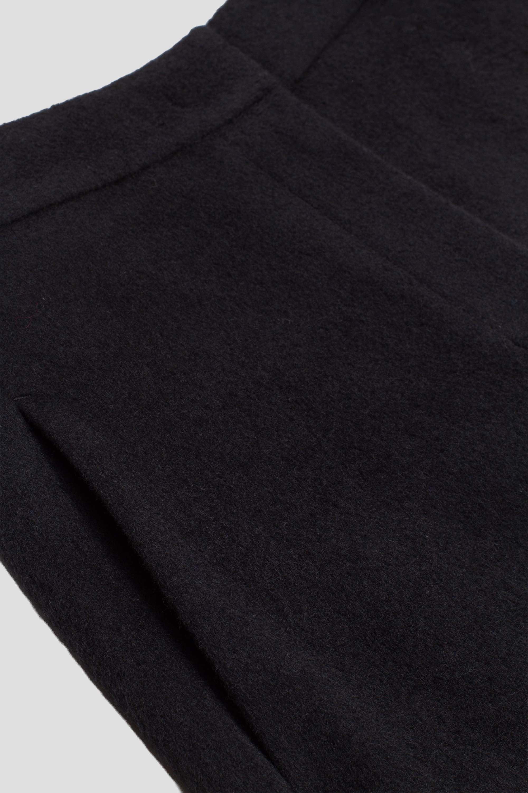 Curved Culotte Pants Black