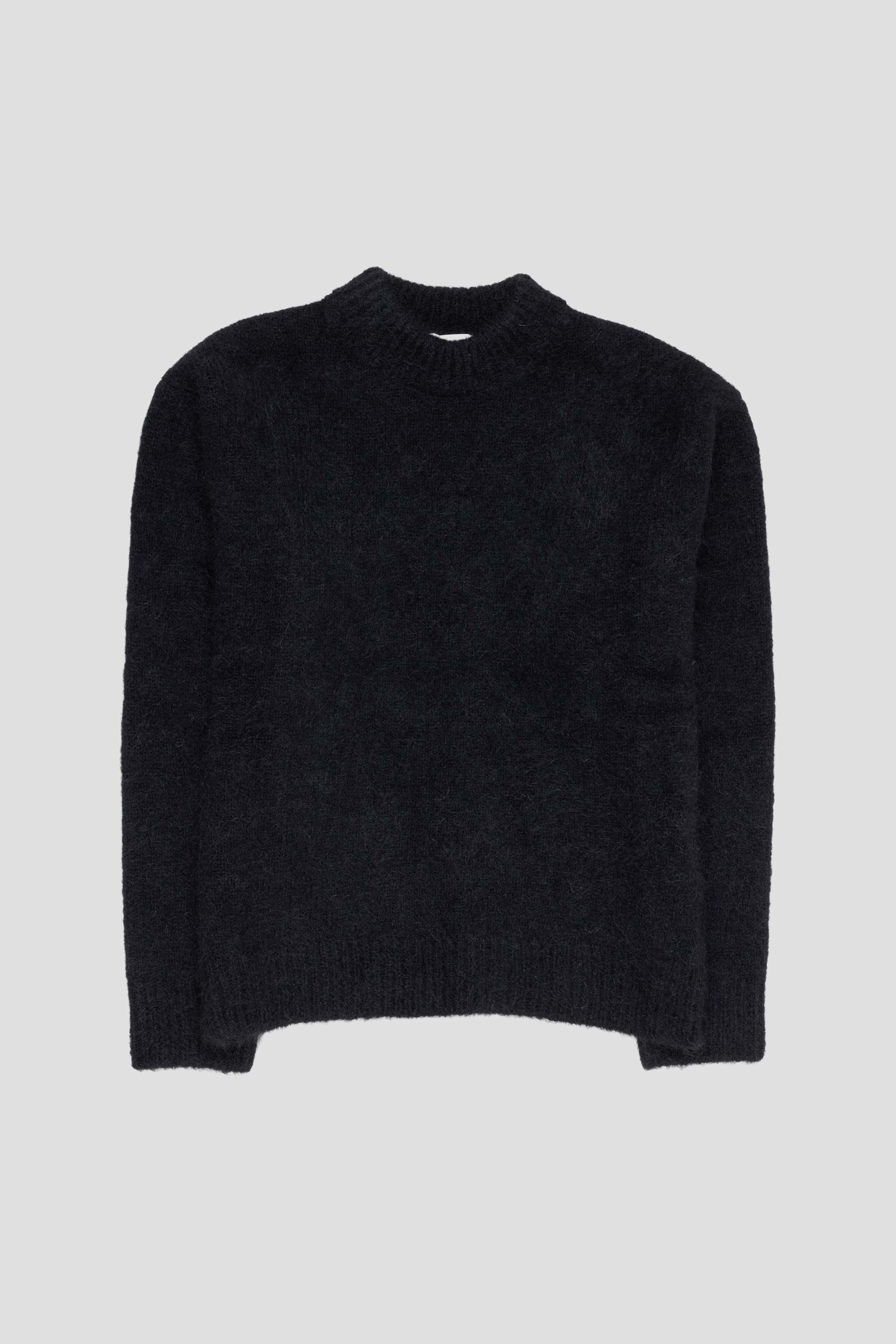 Hairy Rounded Pullover Black