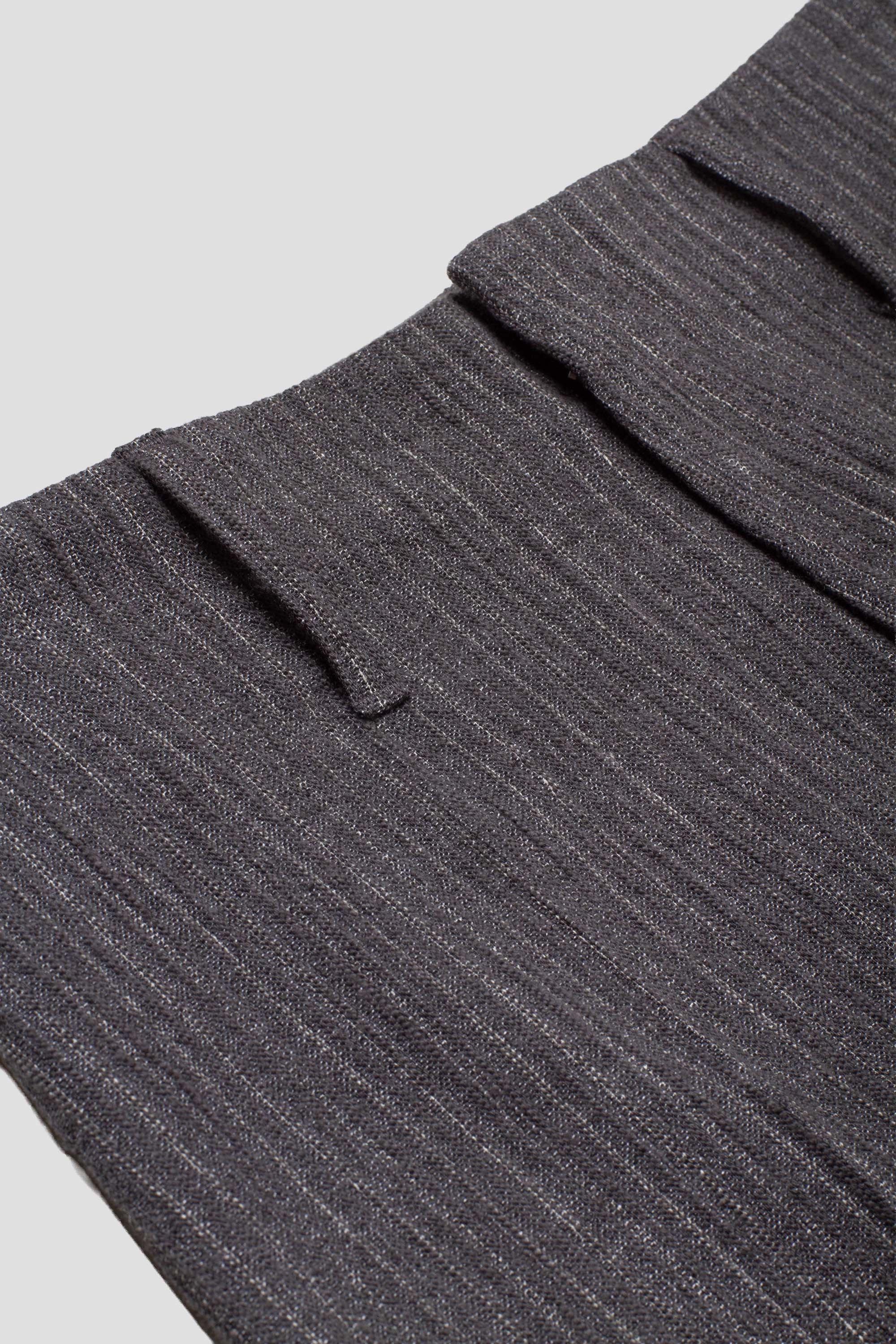 Aspect Trousers Textured Blue Grey Stripe
