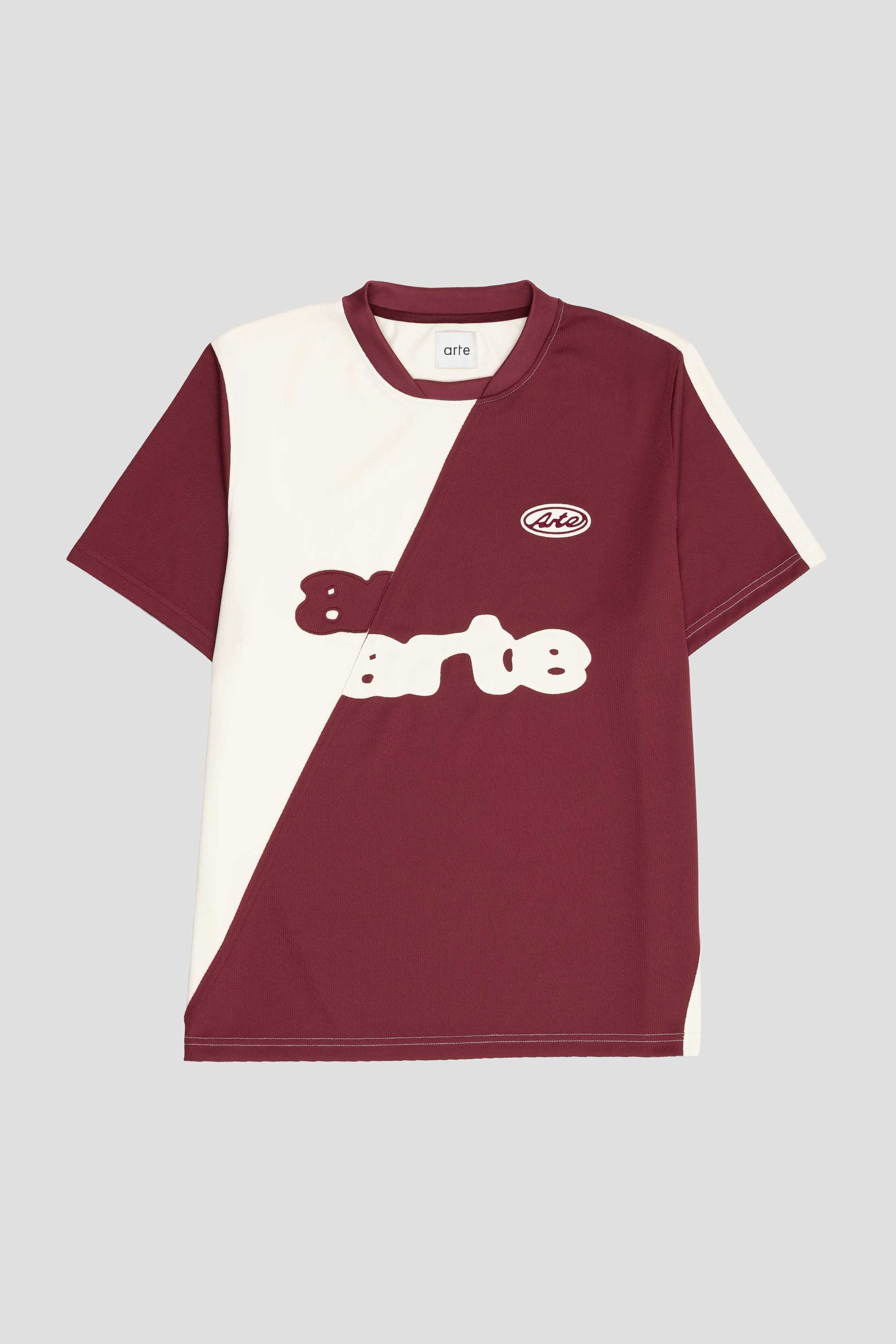 Football T-Shirt Bordeaux/Cream