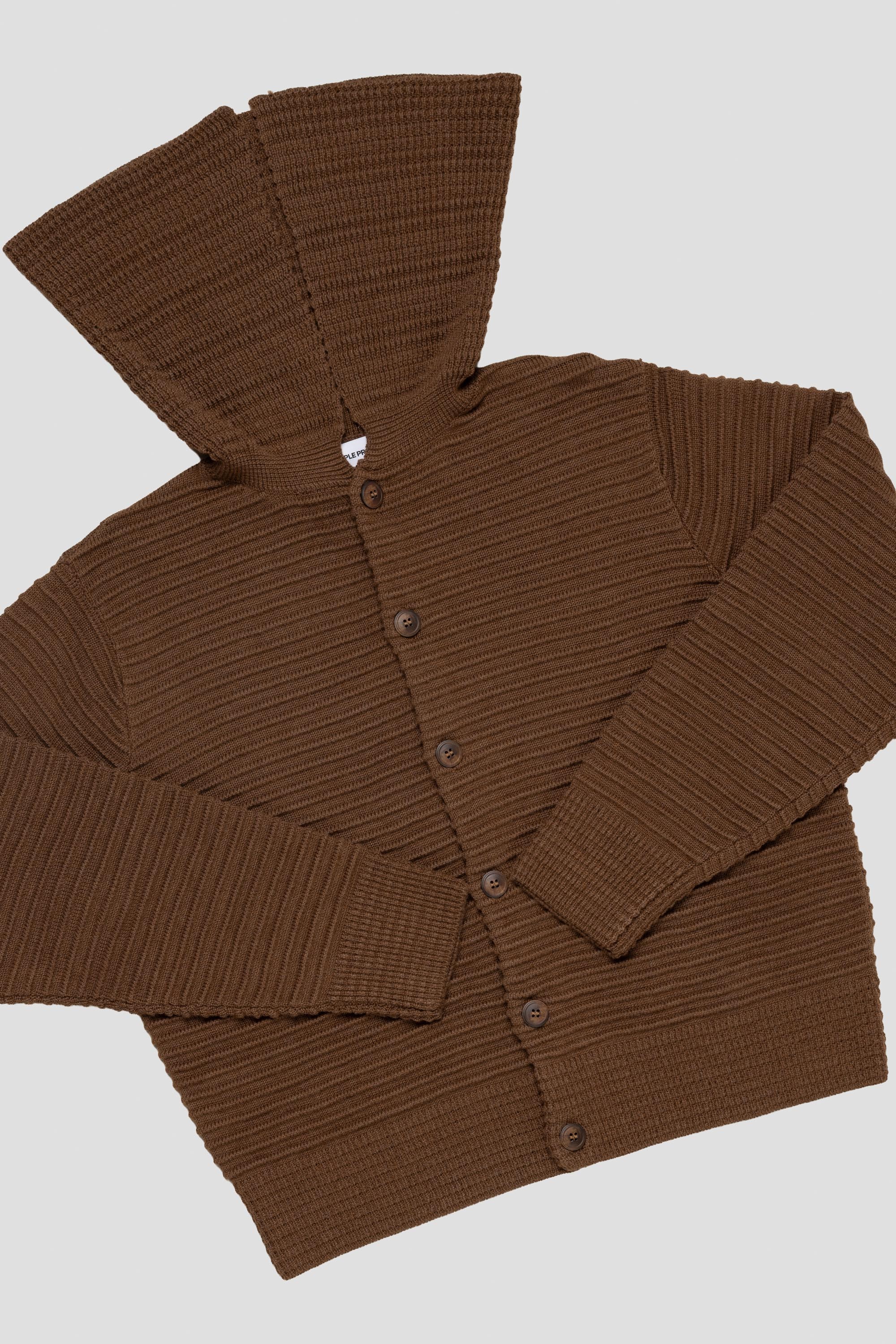 Wool Lapel Sweater Chestnut