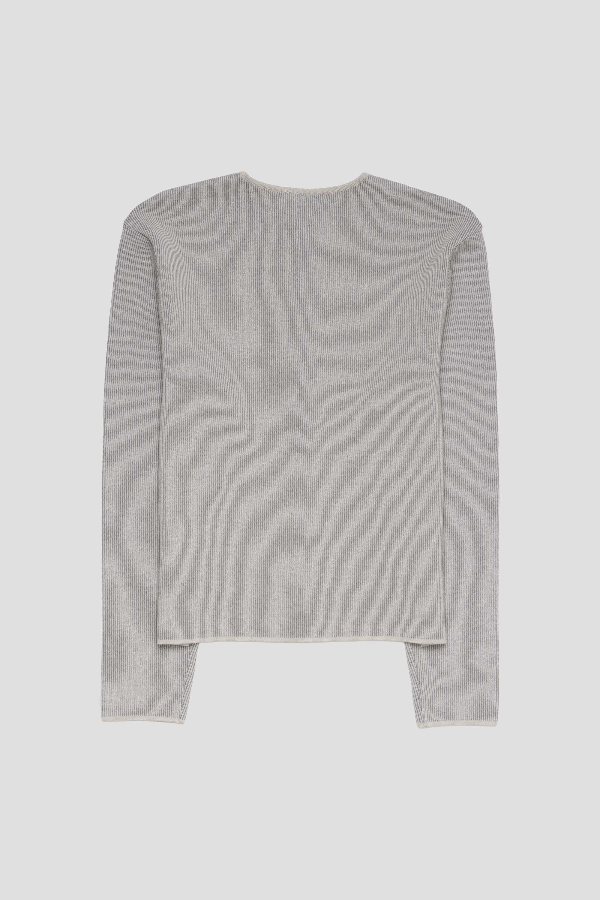 Stripe Button Up Cardigan Grey