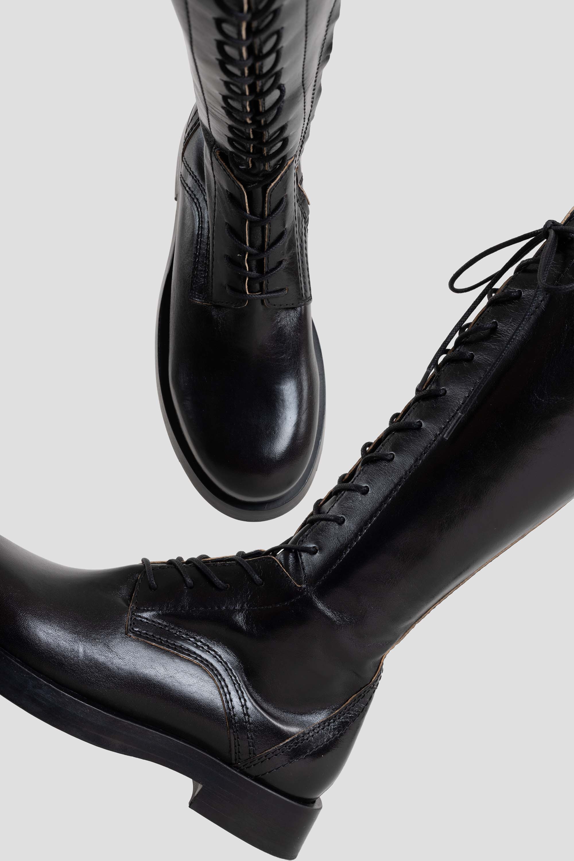 Miista Mera Cord Tall Boots Black