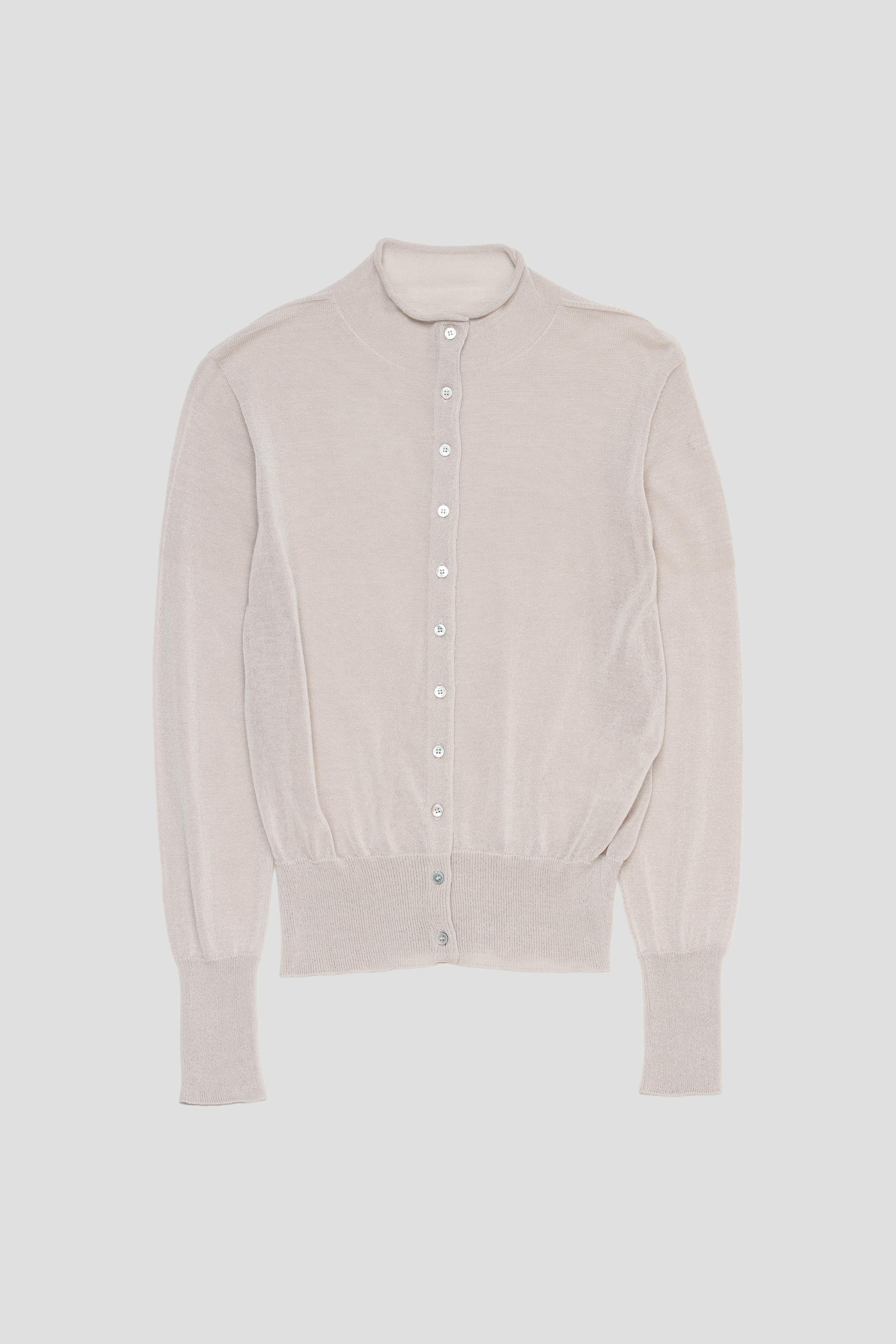 Wholegarment Cap Sleeve Knit Grey