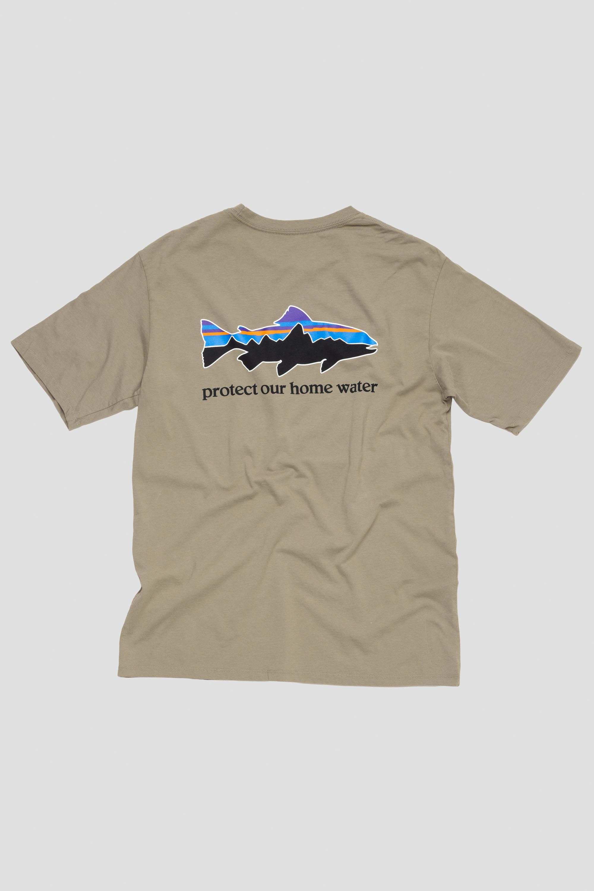 Home Water Trout Organic T-Shirt River Green
