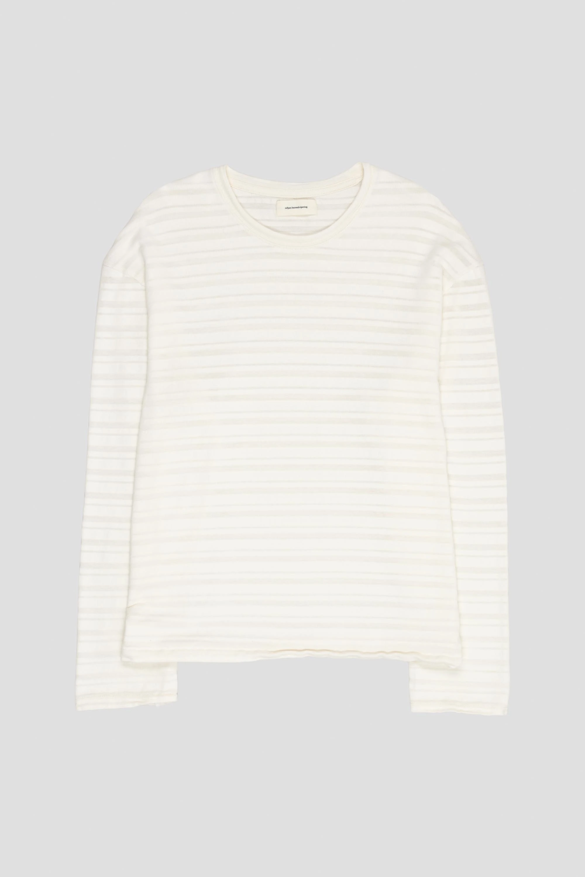 Round Neck Sweater Off White Stripe
