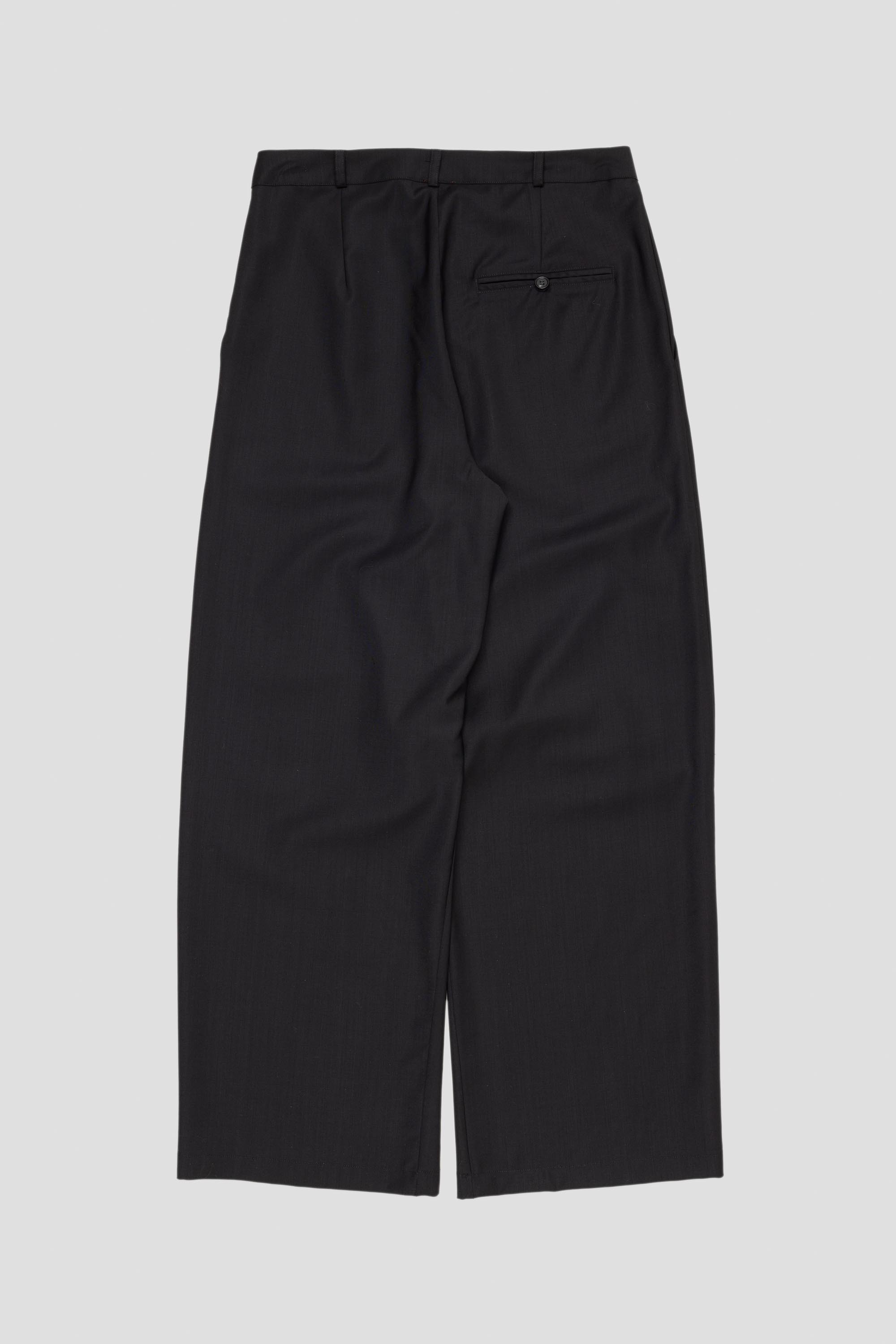 Pleated Trousers Black