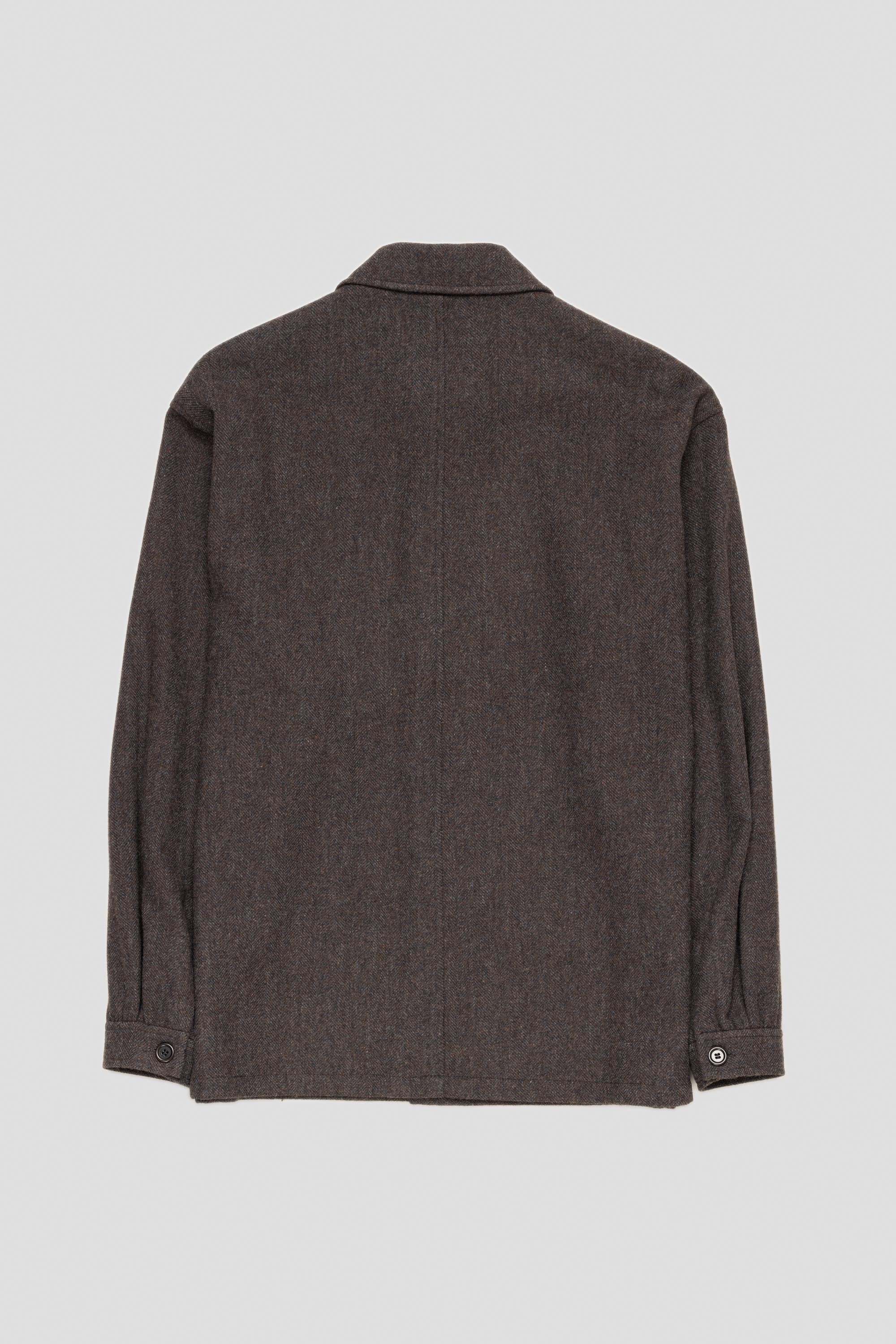 Wool Shirt Dark Brown