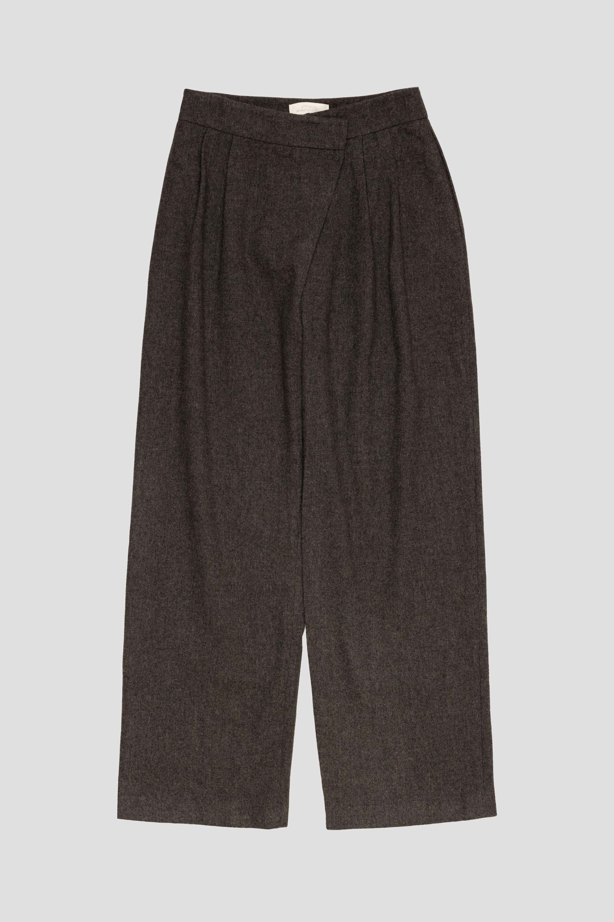 Wool Wrap Pants Charcoal