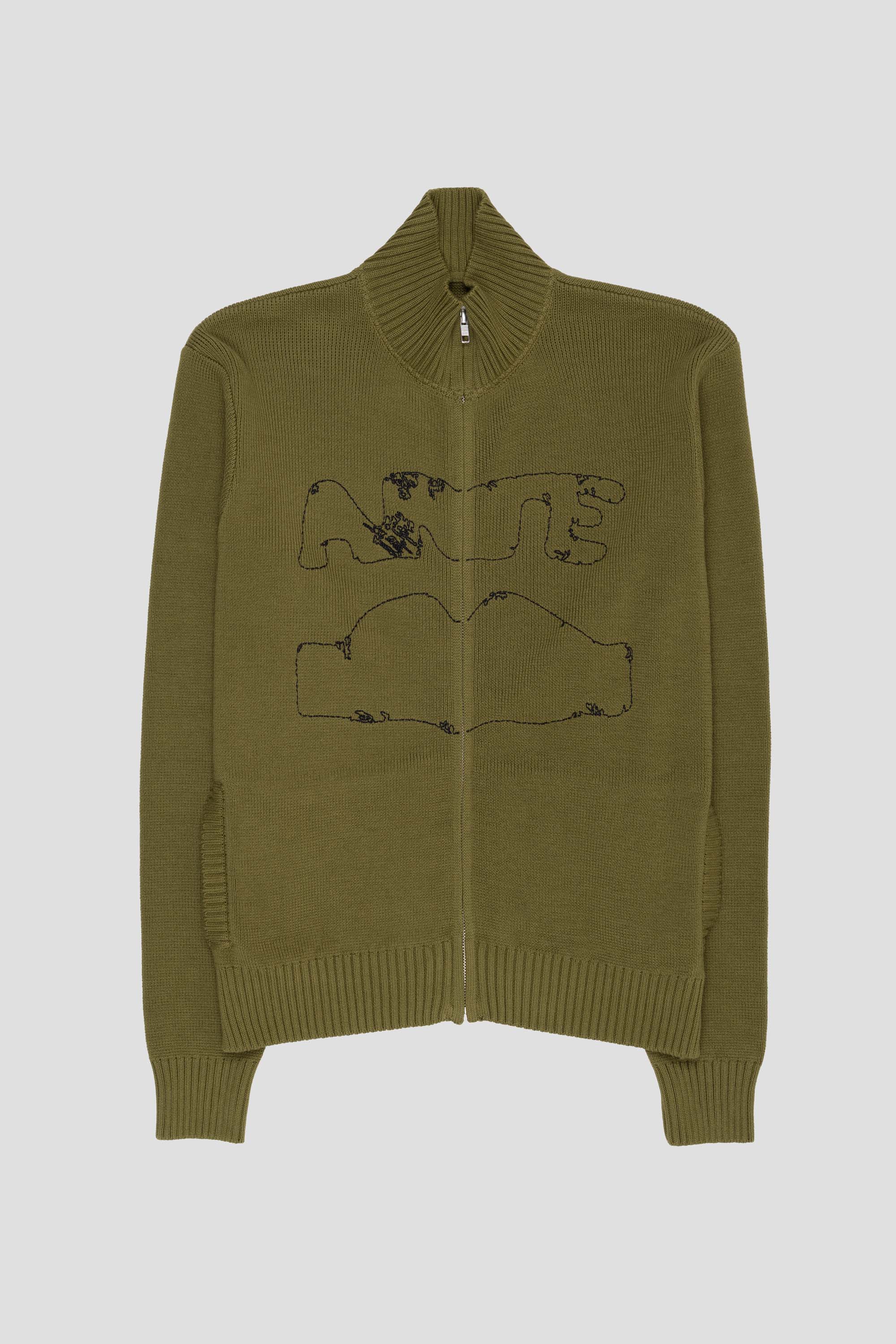 Diels Collar Cardigan Green