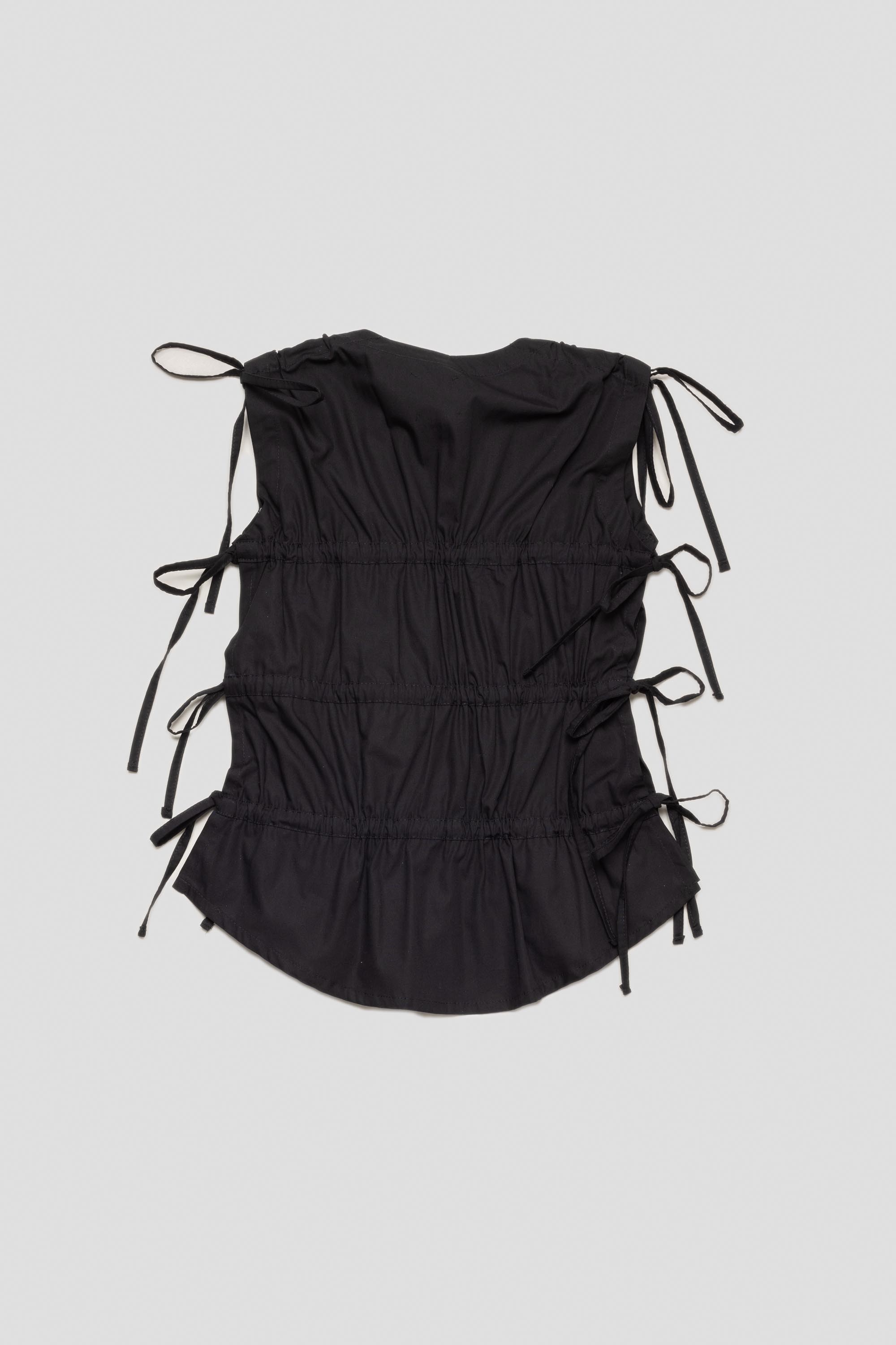 Ruched Vest Black