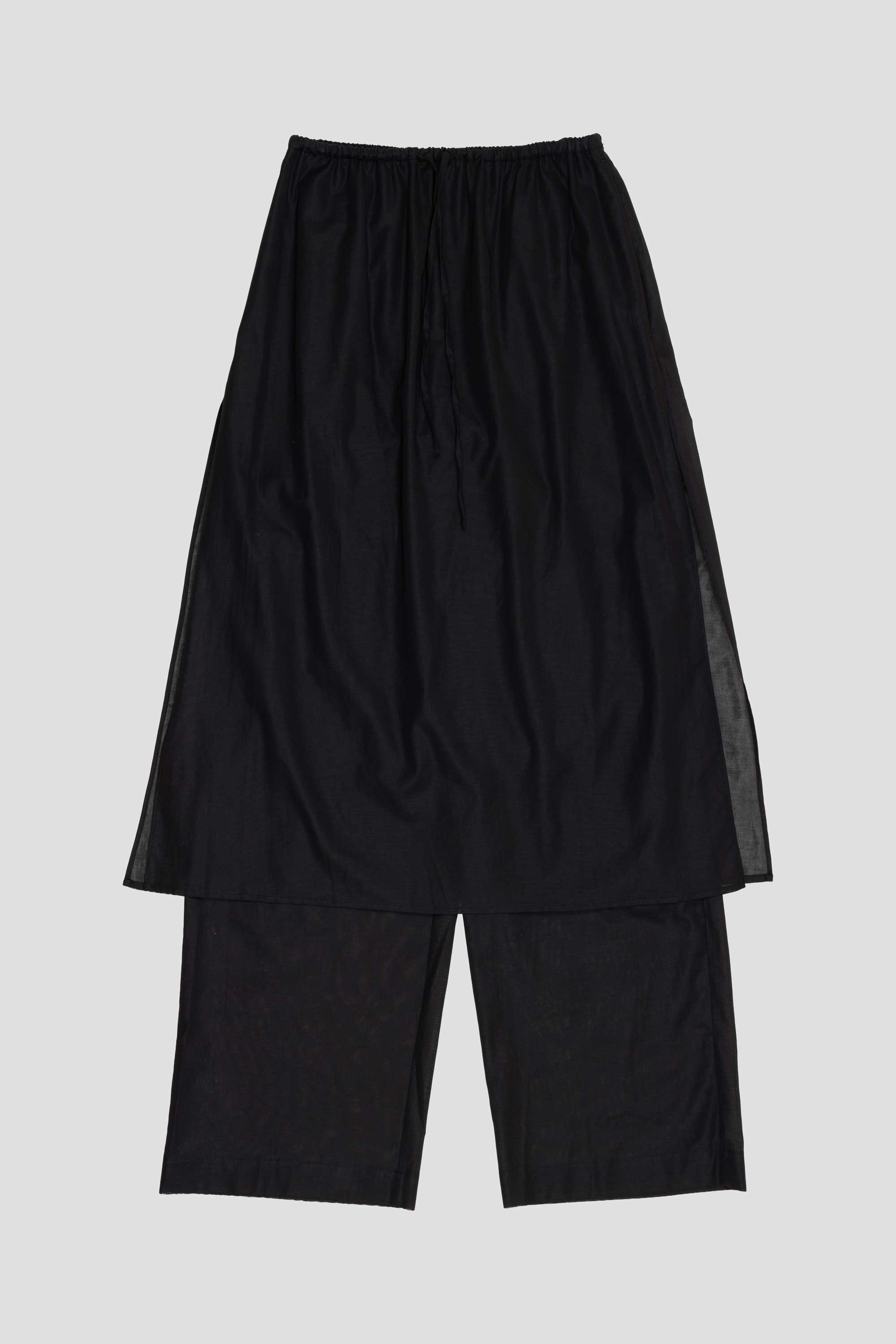 Sheer Layered Pants Black