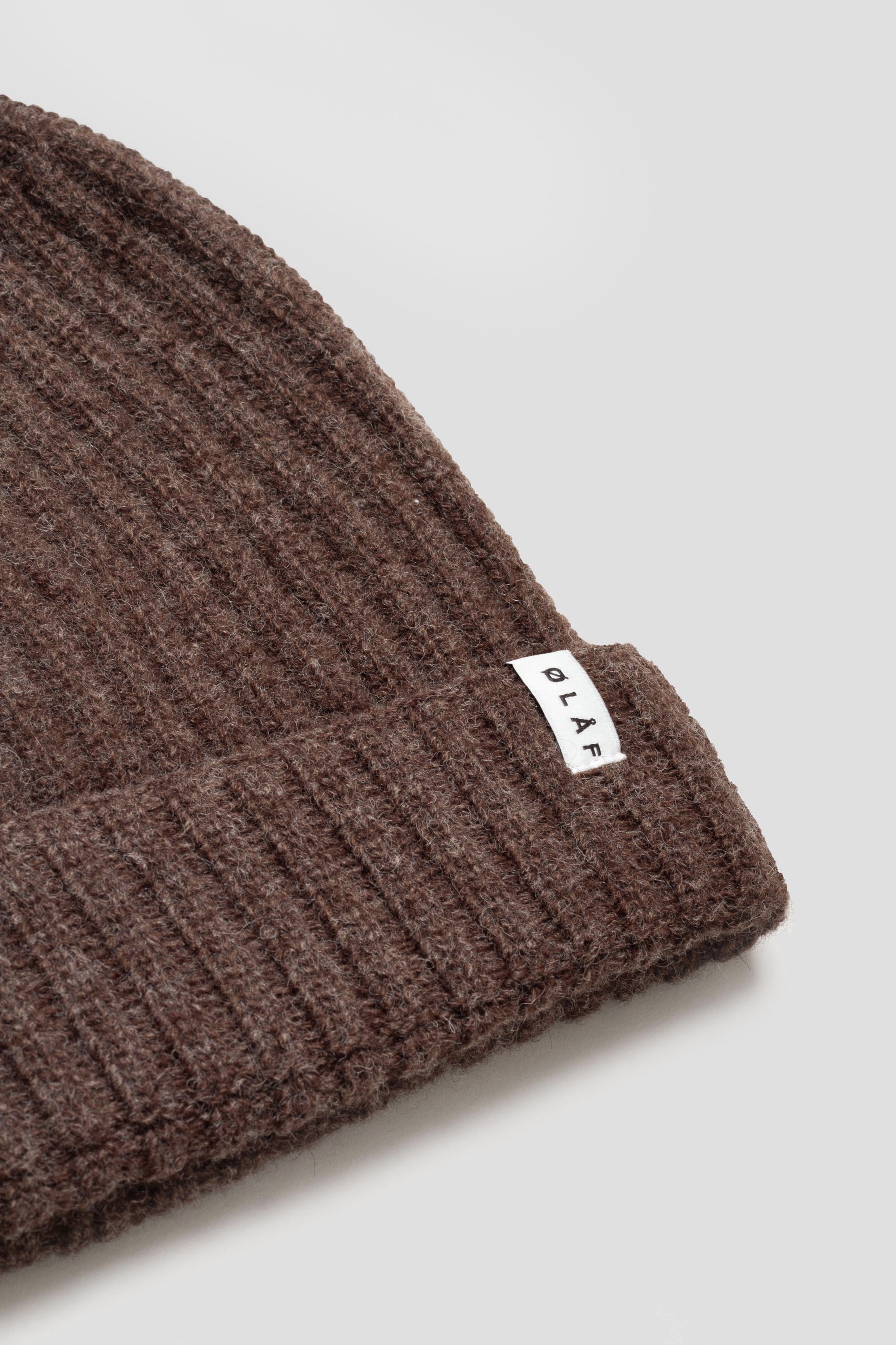 Wool Beanie Brown Melange