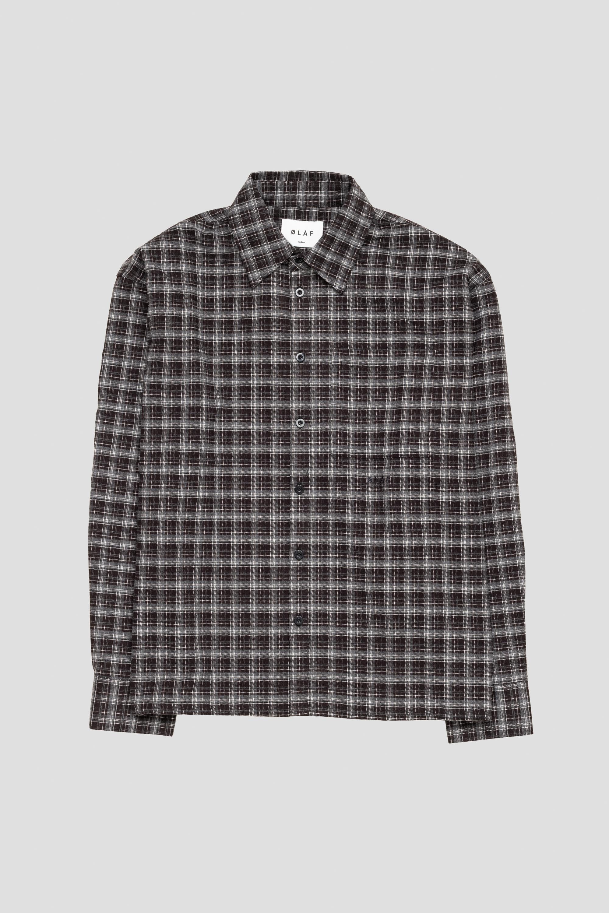 Plaid Boxy Shirt Charcoal