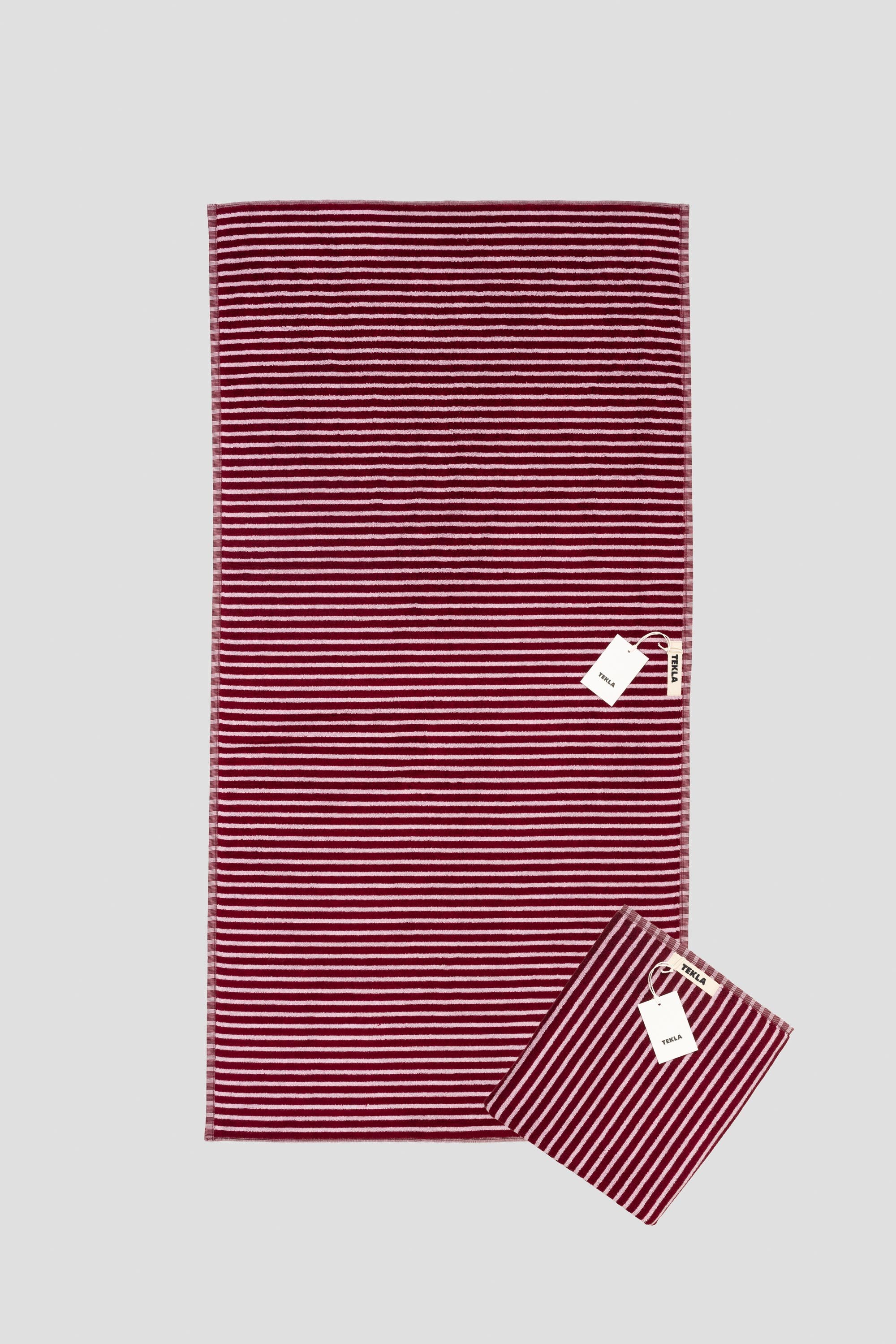 Terry Towel Bath Towel Red&Rose
