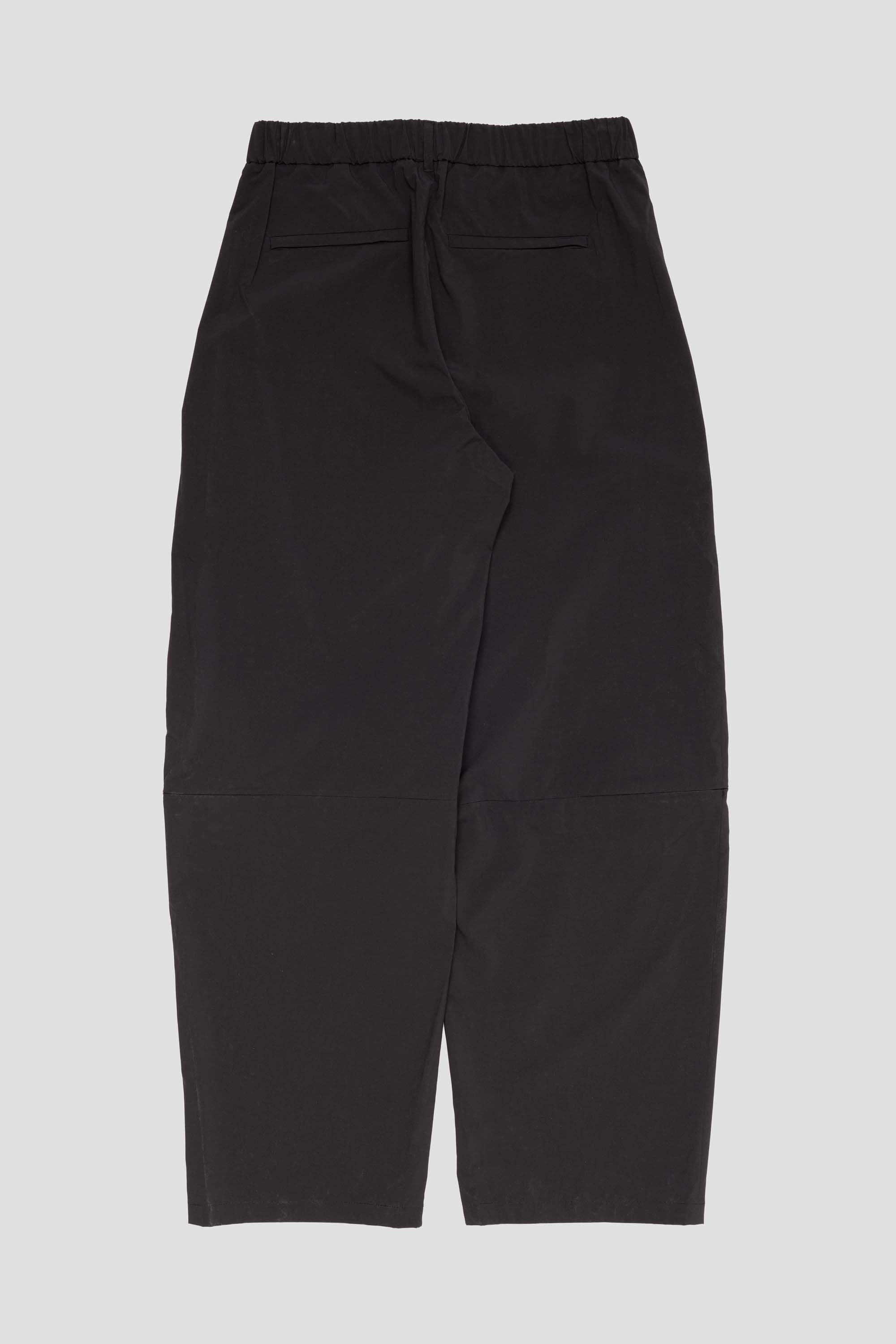 Curved Zip Banding Pants Black
