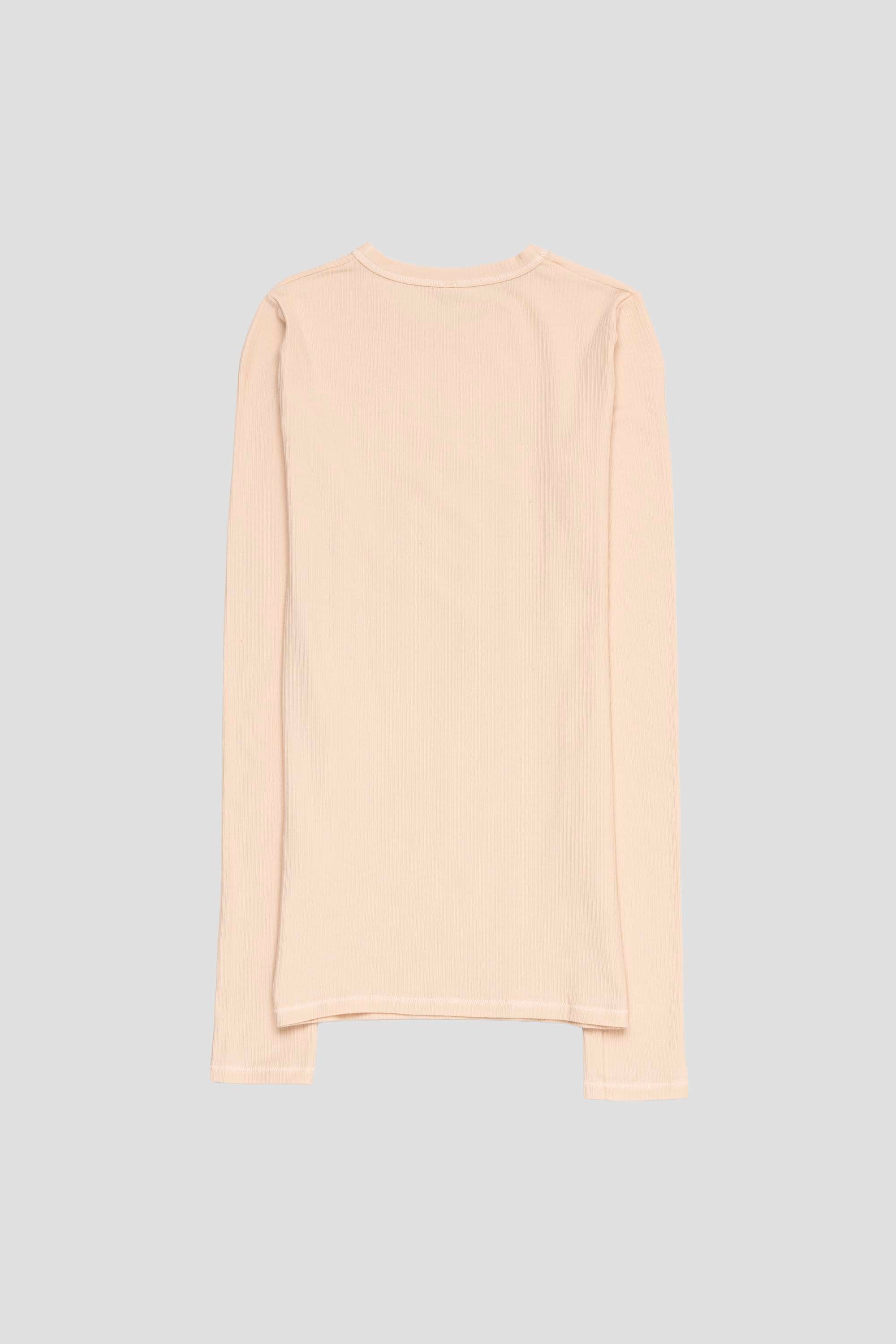 Heart Long Sleeve Tee Tin Beige
