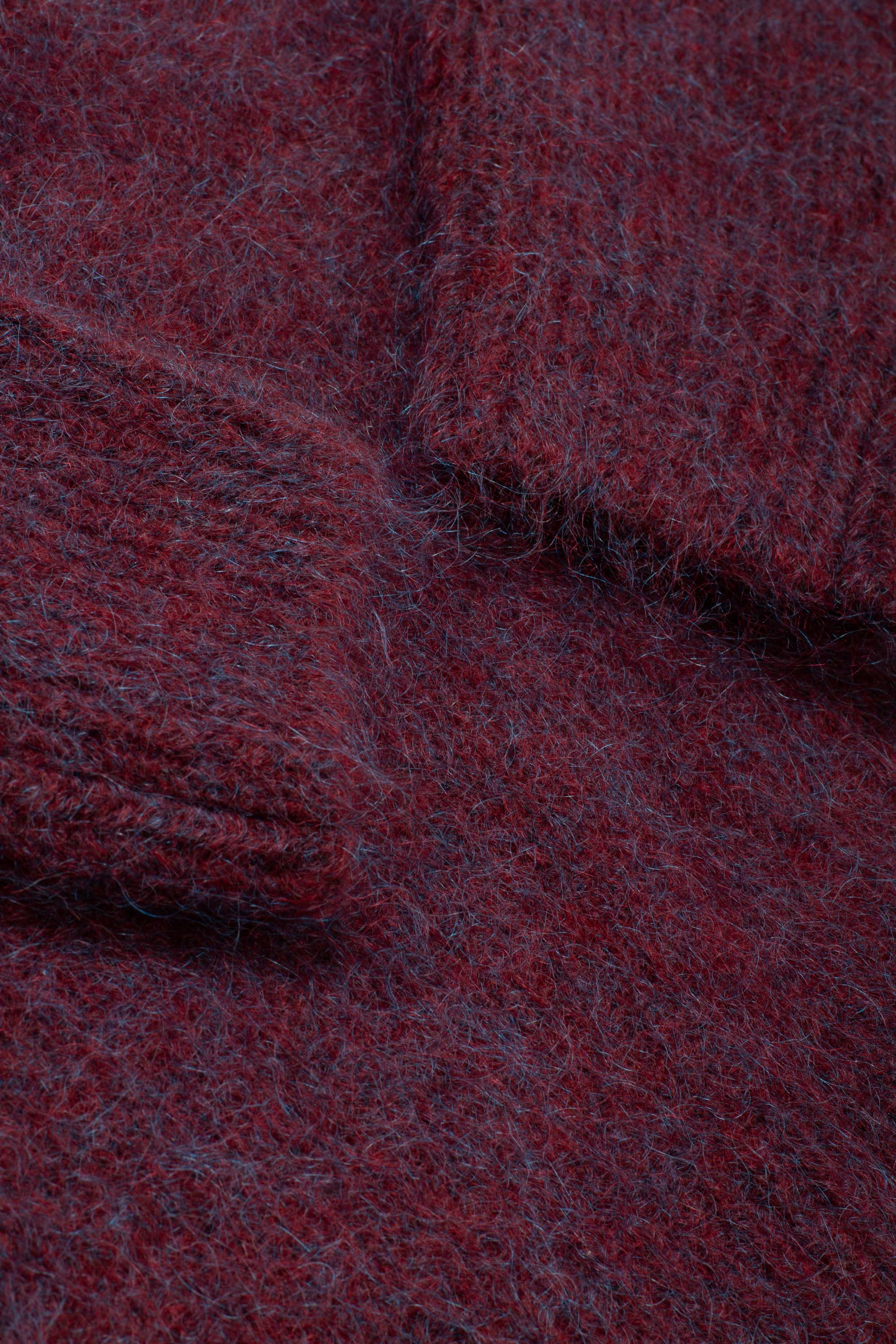 Hairy Rounded Pullover Burgundy