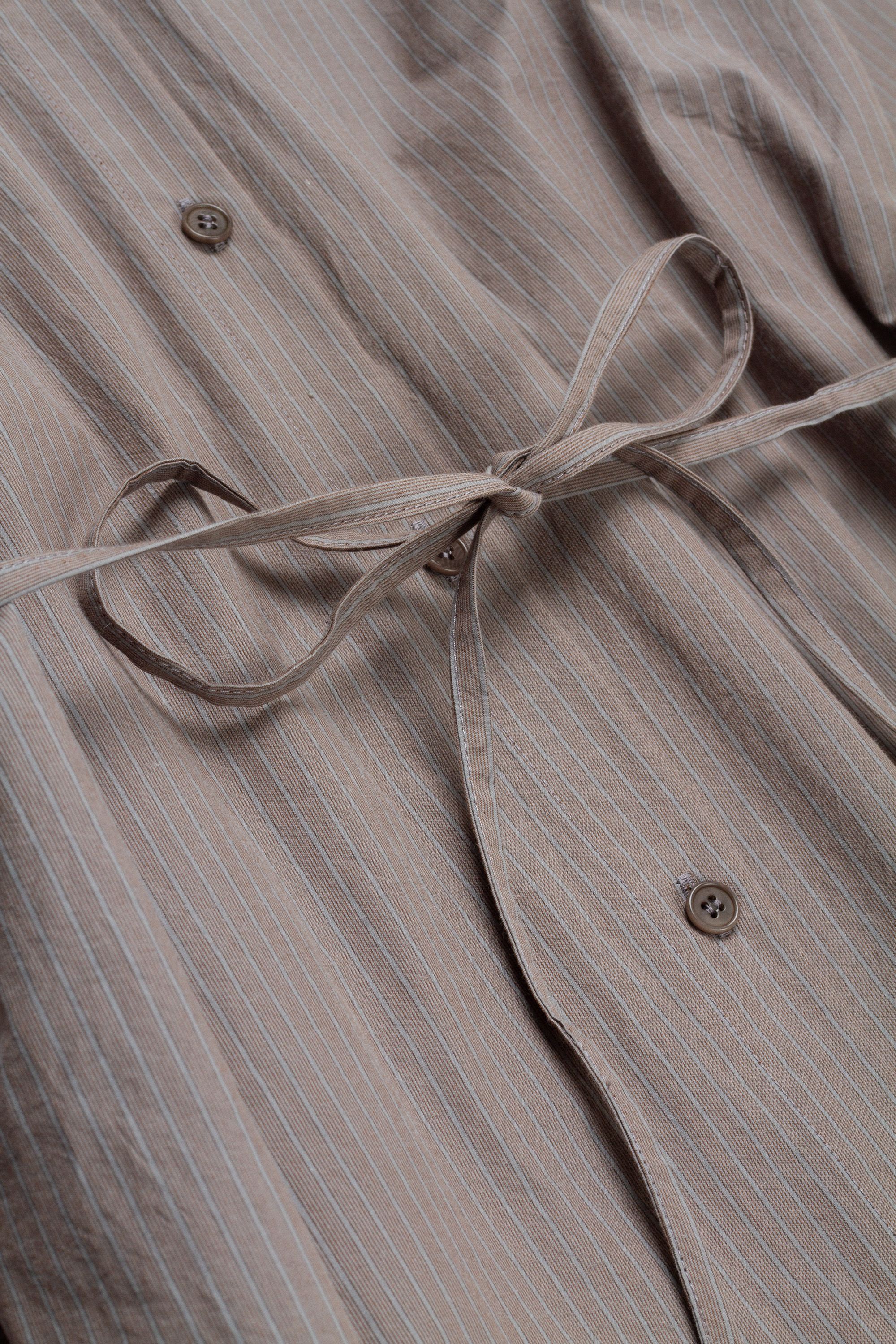 Stripe Shirt Dress Grey