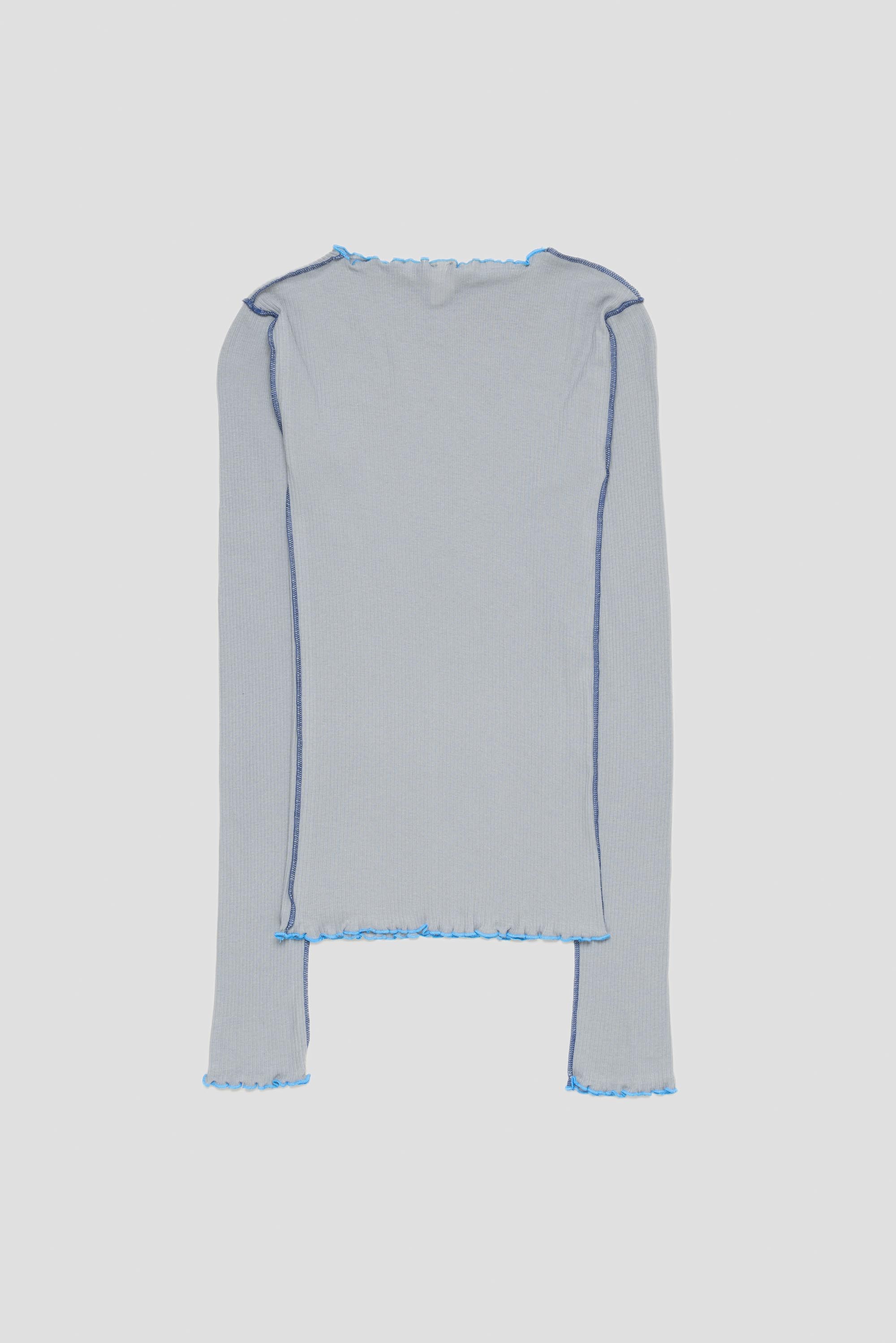 Vein Long Sleeve Tee Bow Blue