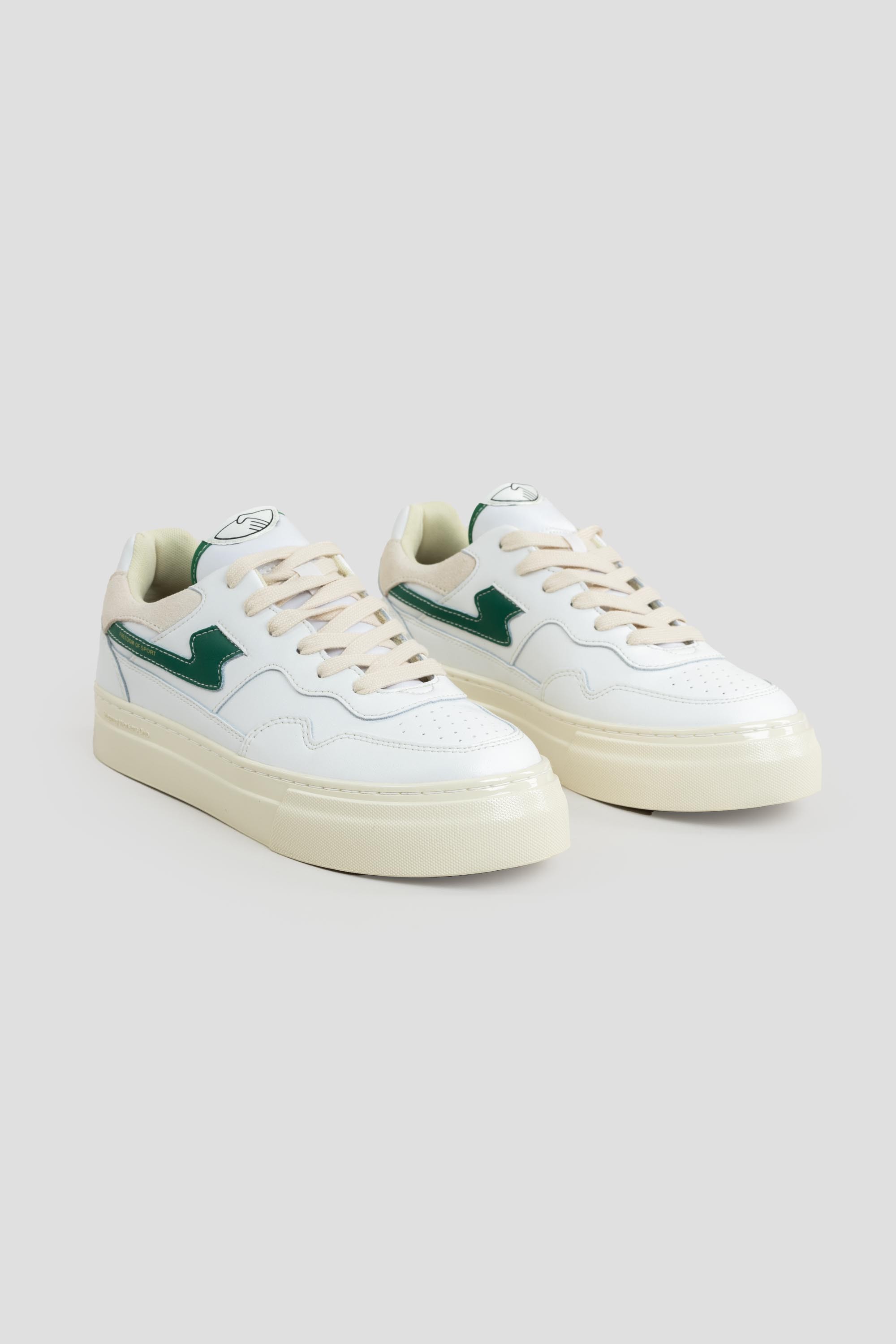 Pearl S-Strike Leather White/Green