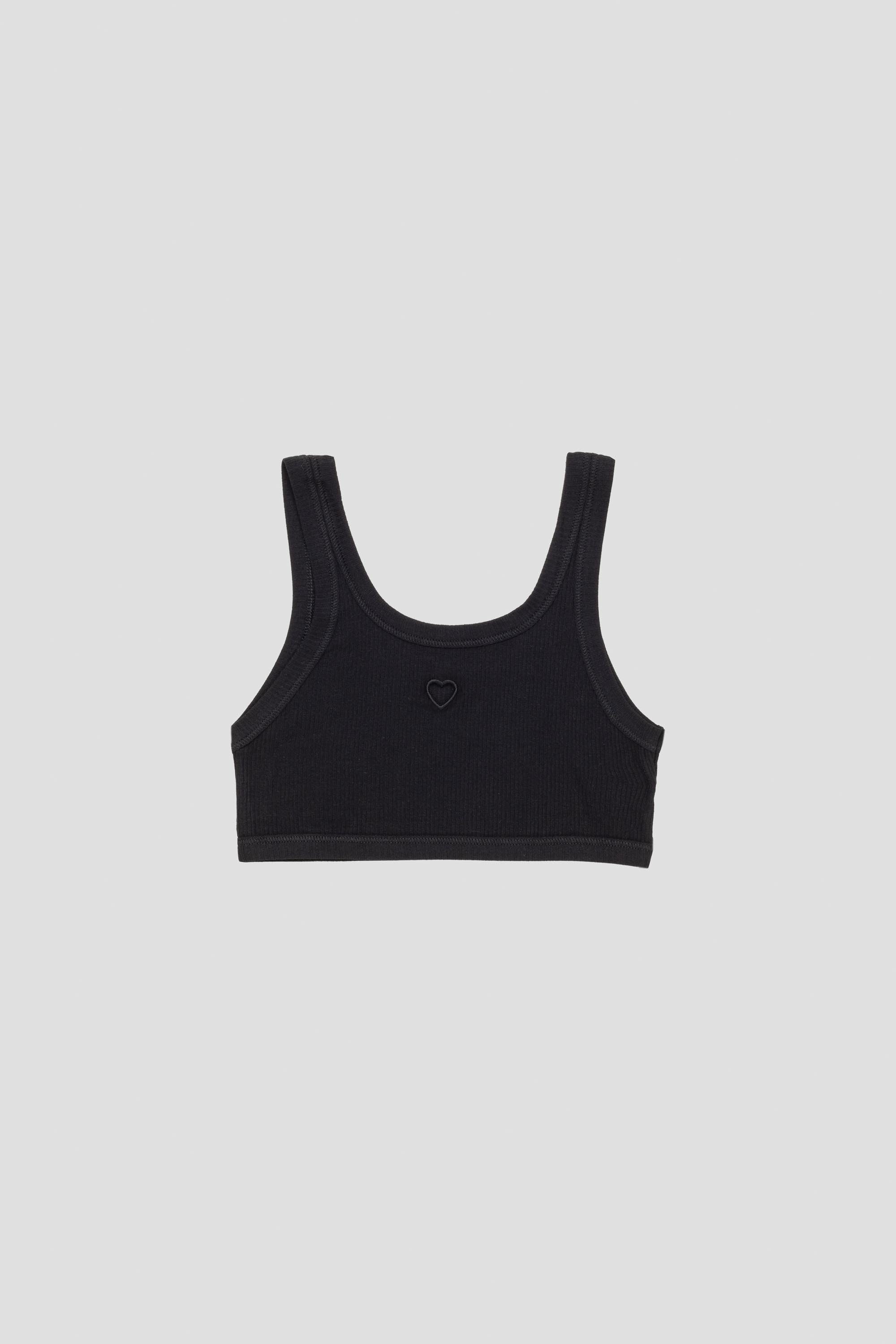 Heart Bra Black
