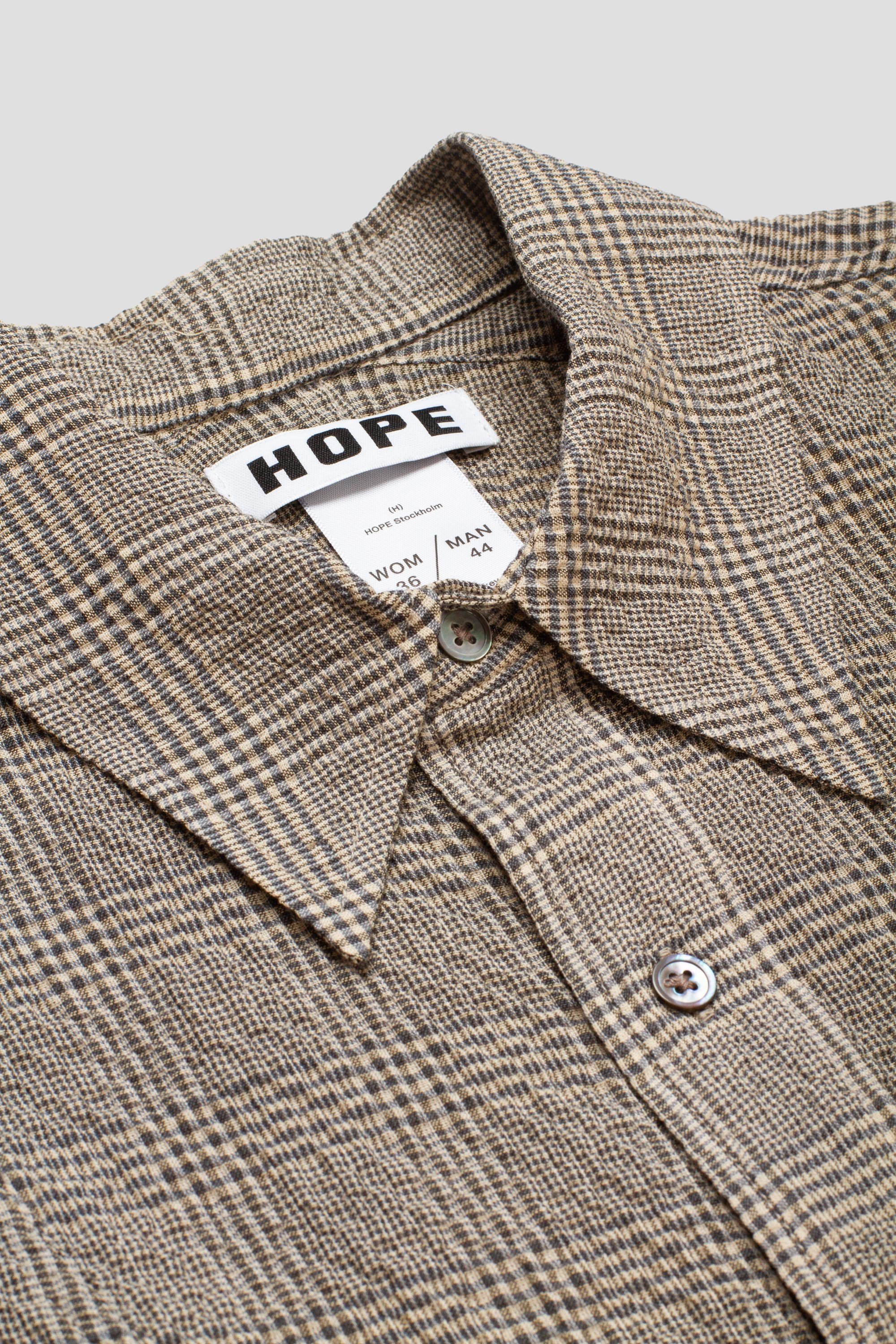 Shape Shirt Crinkled Grey Check