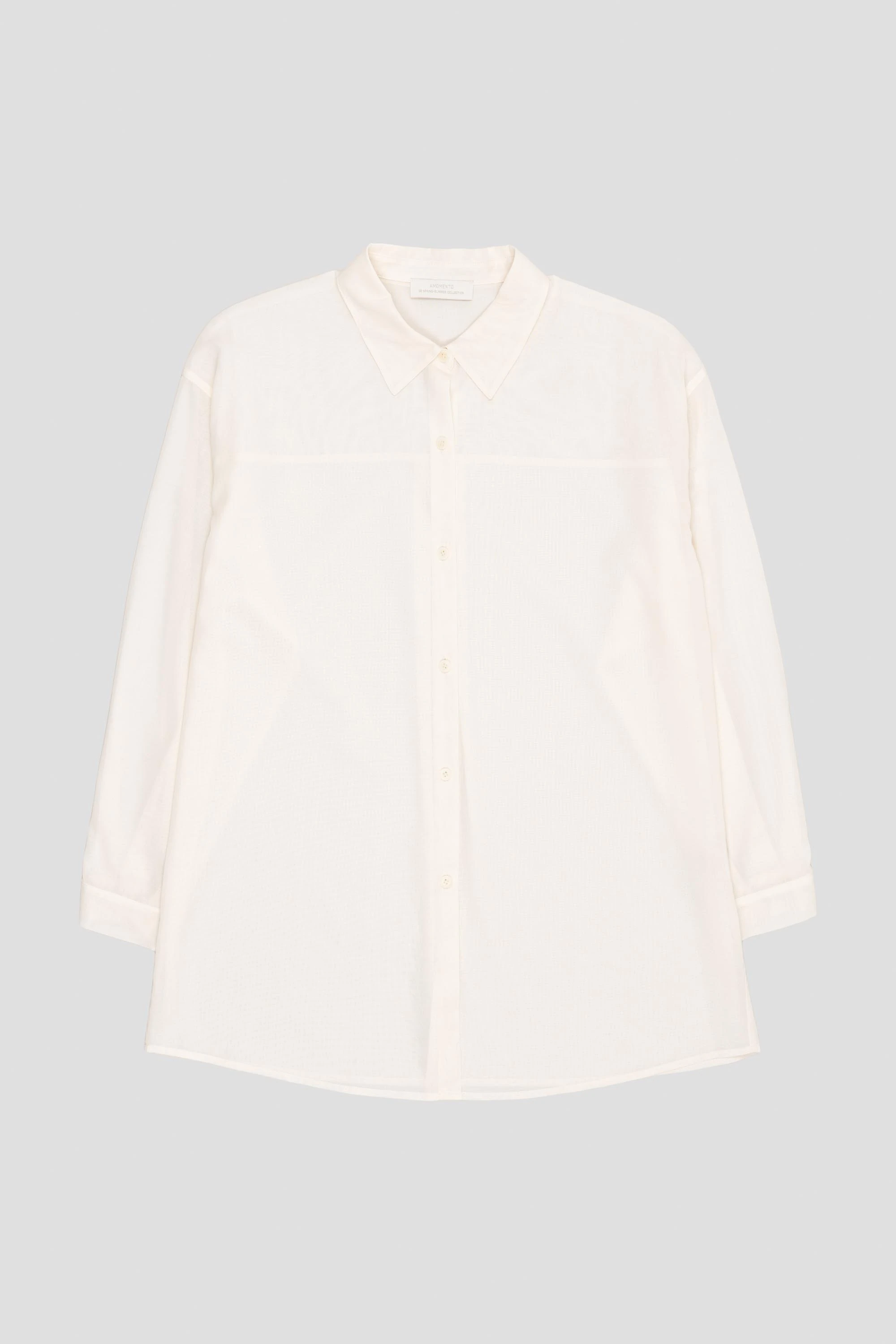 Sheer Cotton Classic Shirt Ivory