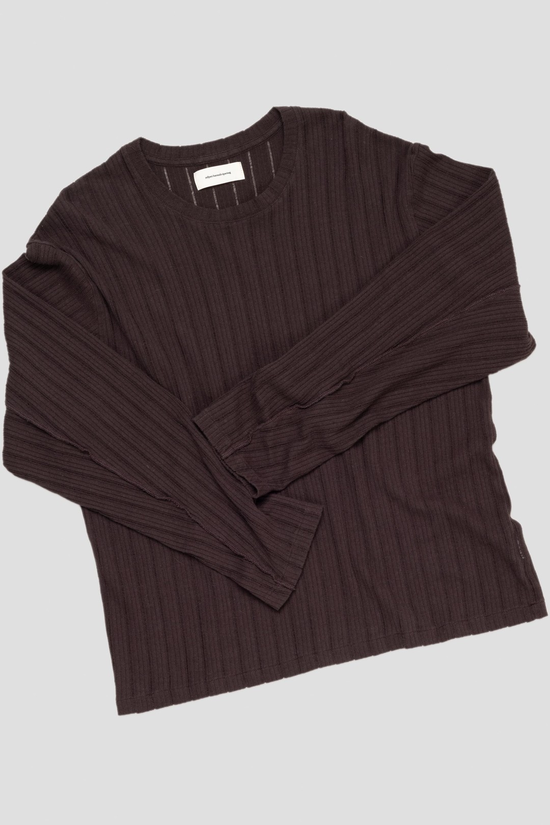 トップス mfpen LS ROUND NECK - BROWN RIB MFPEN BROWN RIB LS ROUND NECK T-SHIRT | IAMNUE