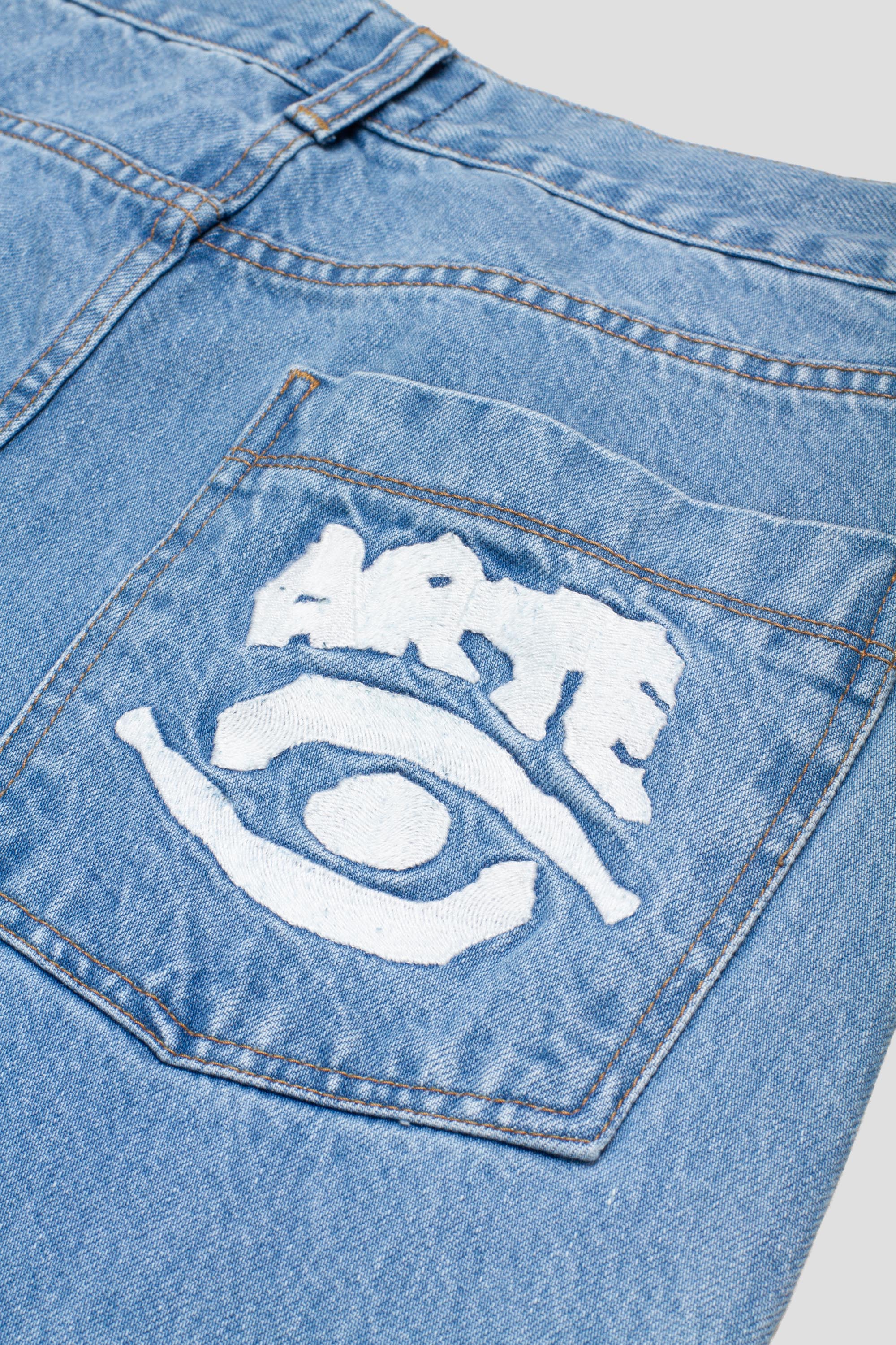 Back Pocket Graphic Pants Bleach
