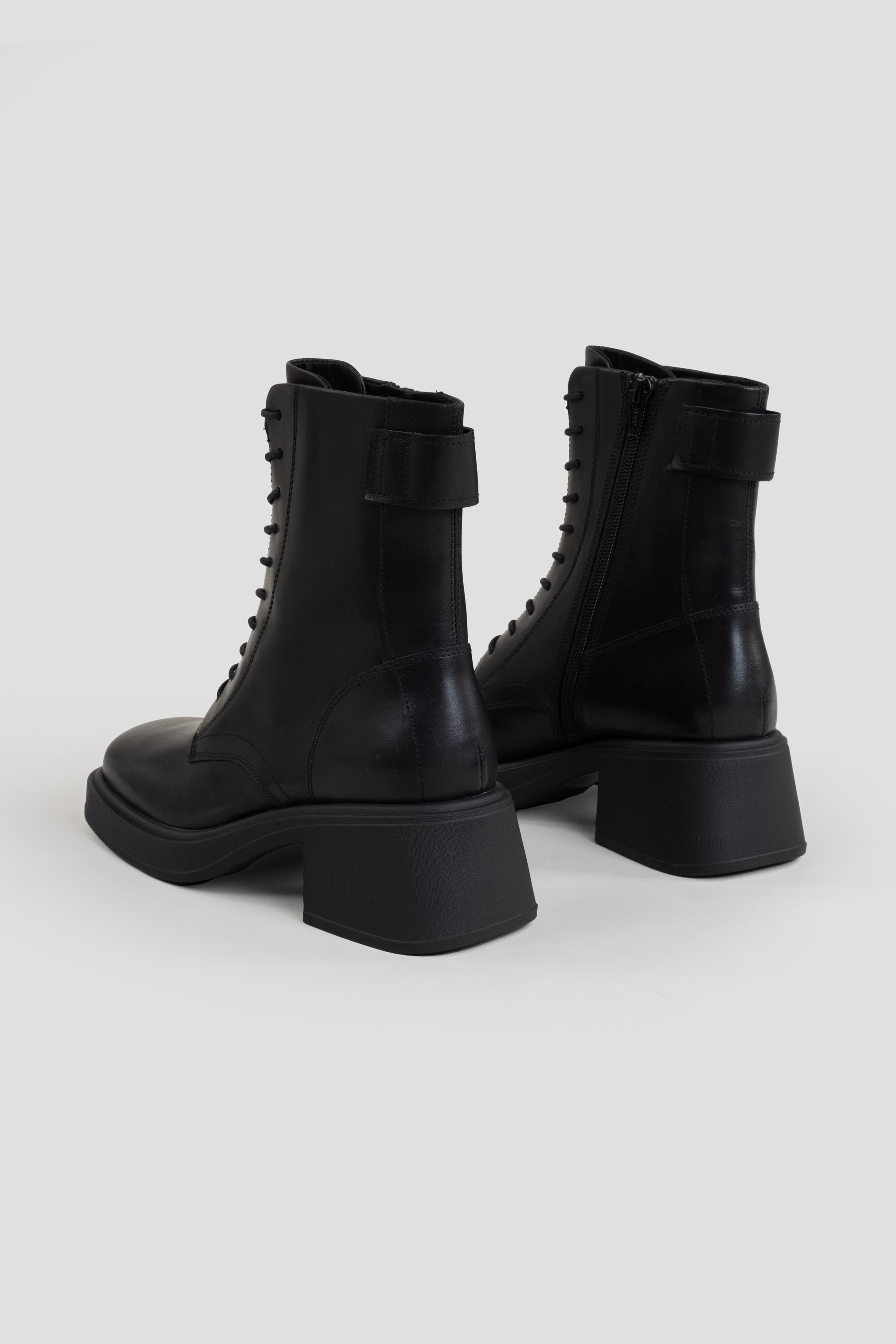 Dorah Lace-Up Boots Black