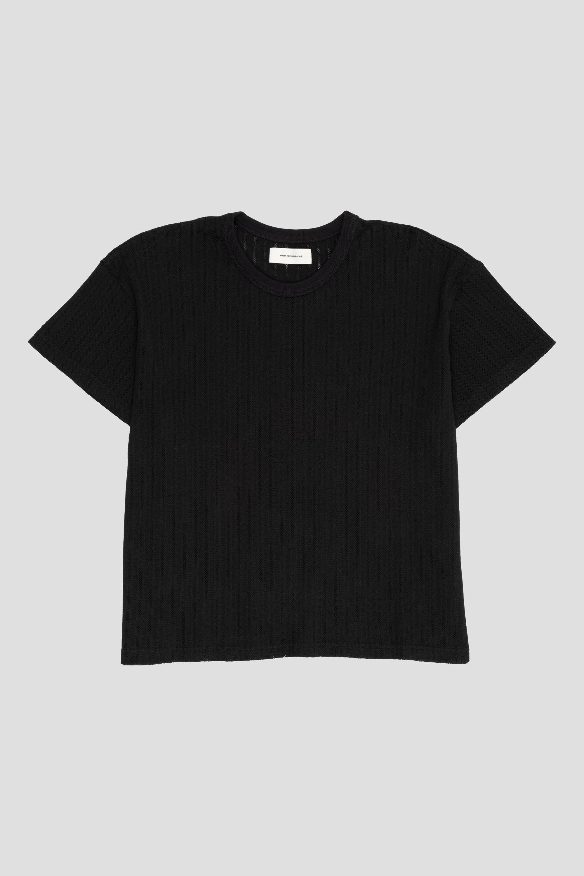 Ornament Tee Black Lace Stripe