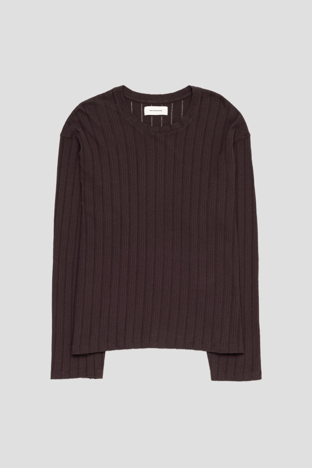 MfpenLS Round Neck Brown Rib