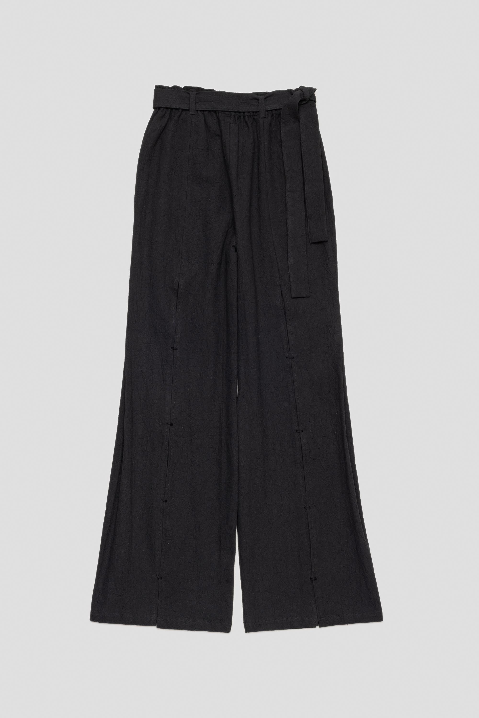 Slit Trousers Black