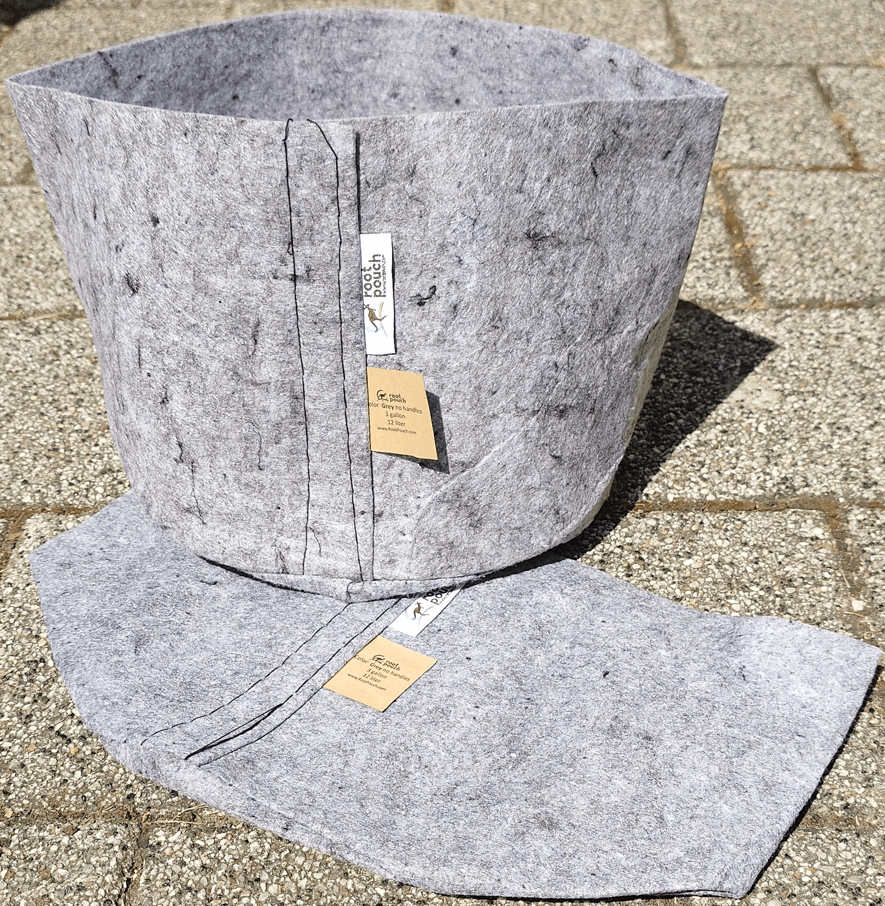 root pouch - Stofftopf, grau 12 - 78 Liter