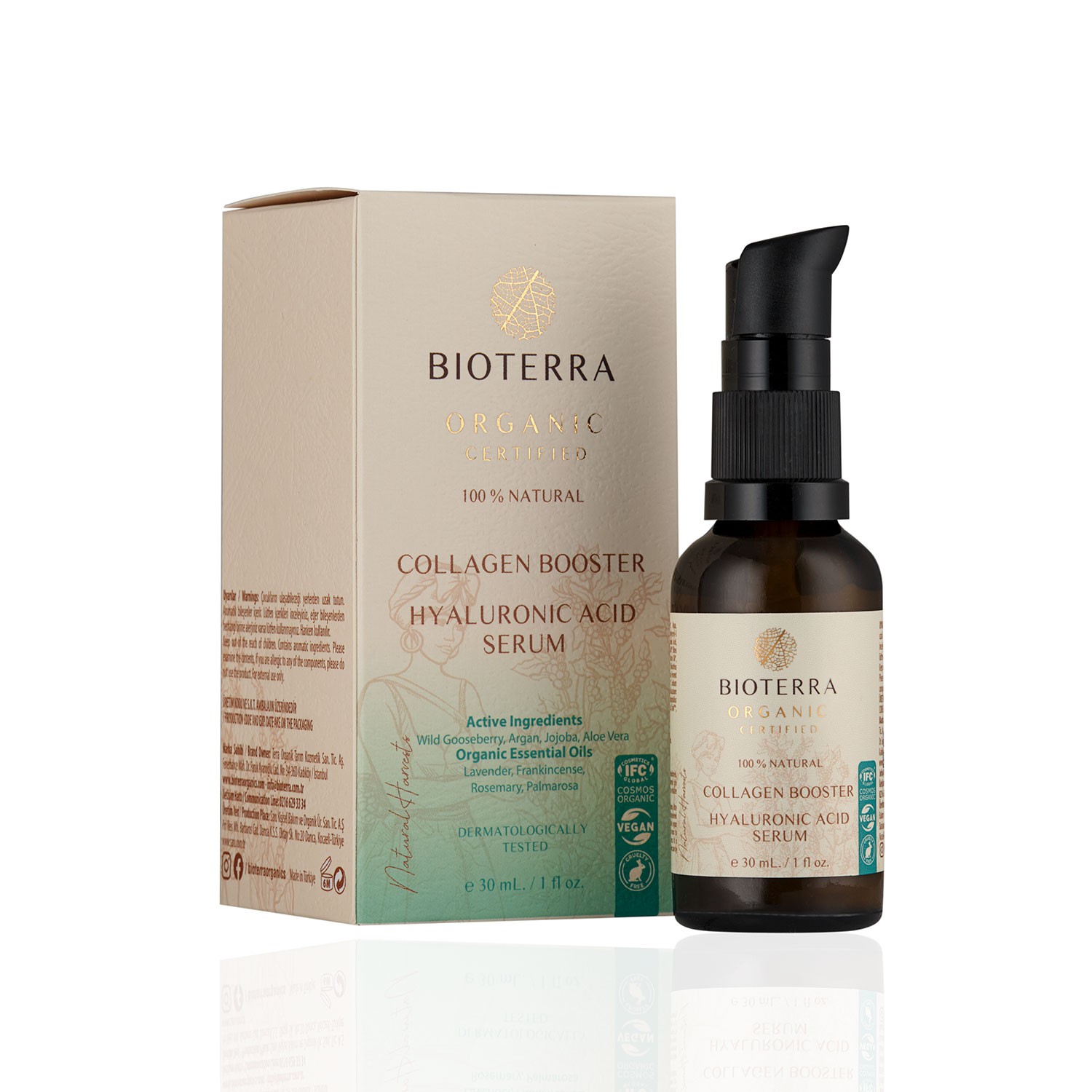 Bioterra Organik Kollagen & Hyaluronsäure Serum 30 ml