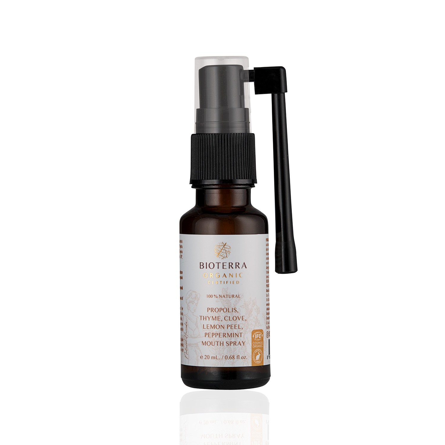 Bioterra Organische Propolis Thymian Nelken Hals Spray 20 ml