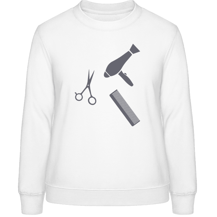 Hairdresser Tools Sweatshirt för kvinnor contain pic