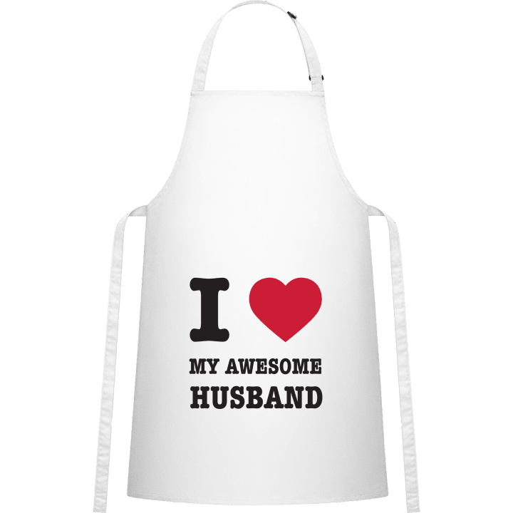 I Love My Awesome Husband Kitchen Apron contain pic