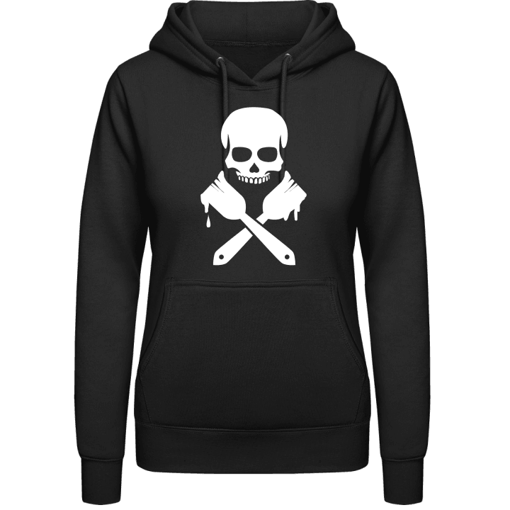 Painter Skull Vrouwen Hoodie contain pic