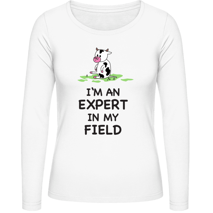Expert In My Field Cow T-shirt à manches longues pour femmes 0 image