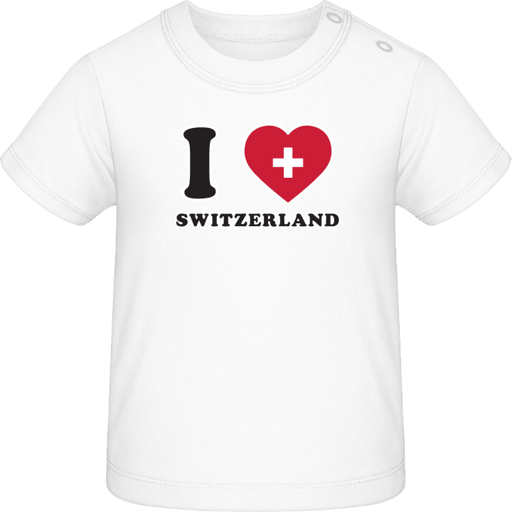 I Love Switzerland Fan Baby T-skjorte 0 image
