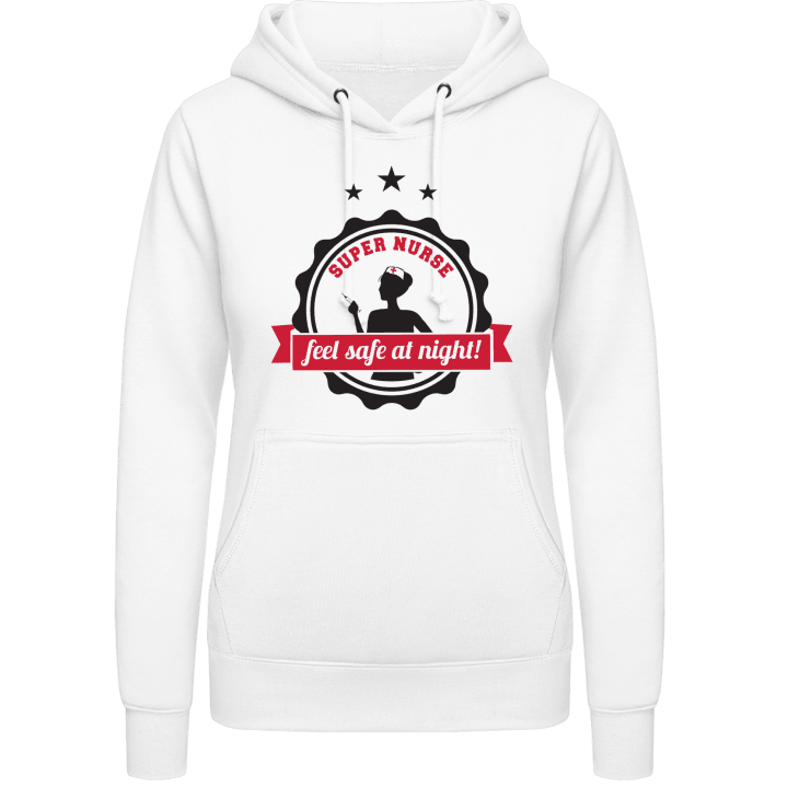 Super Nurse Feel Safe At Night Women Hoodie contain pic