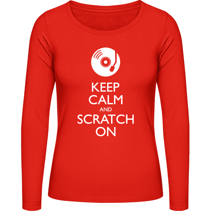 Keep Calm And Scratch On Vrouwen Lange Mouw Shirt contain pic