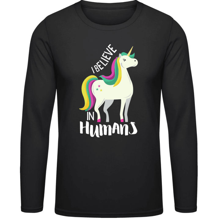 I Believe In Humans Unicorn T-shirt à manches longues 0 image