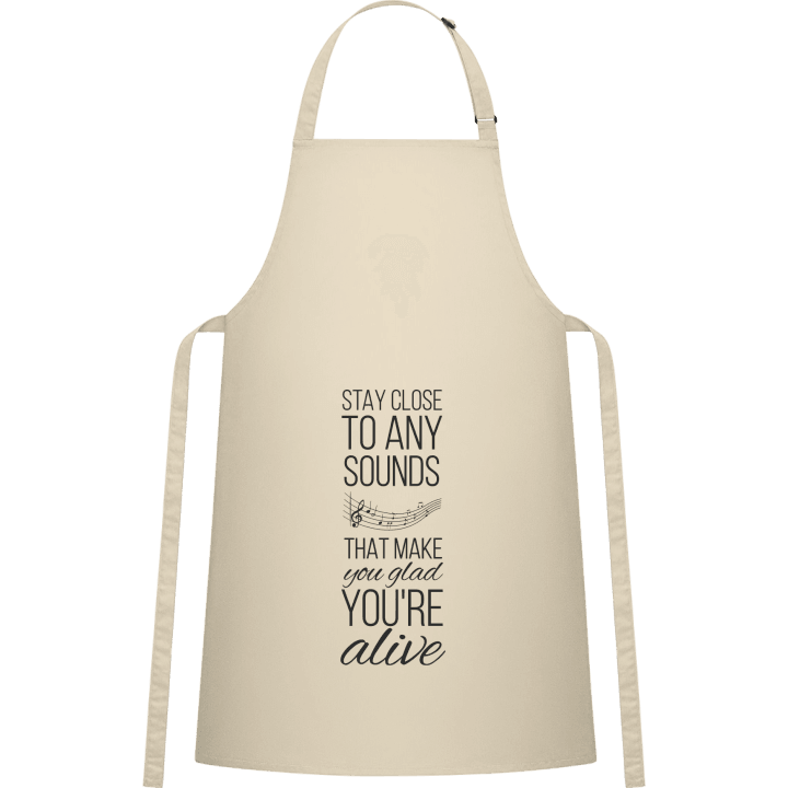 Stay Close To Any Sounds Kitchen Apron contain pic