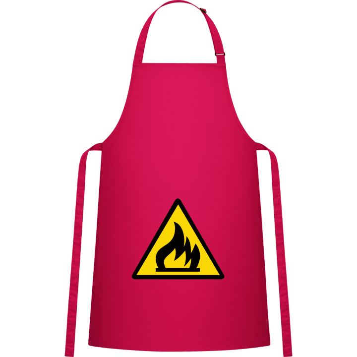 Flammable Warning Kochschürze contain pic