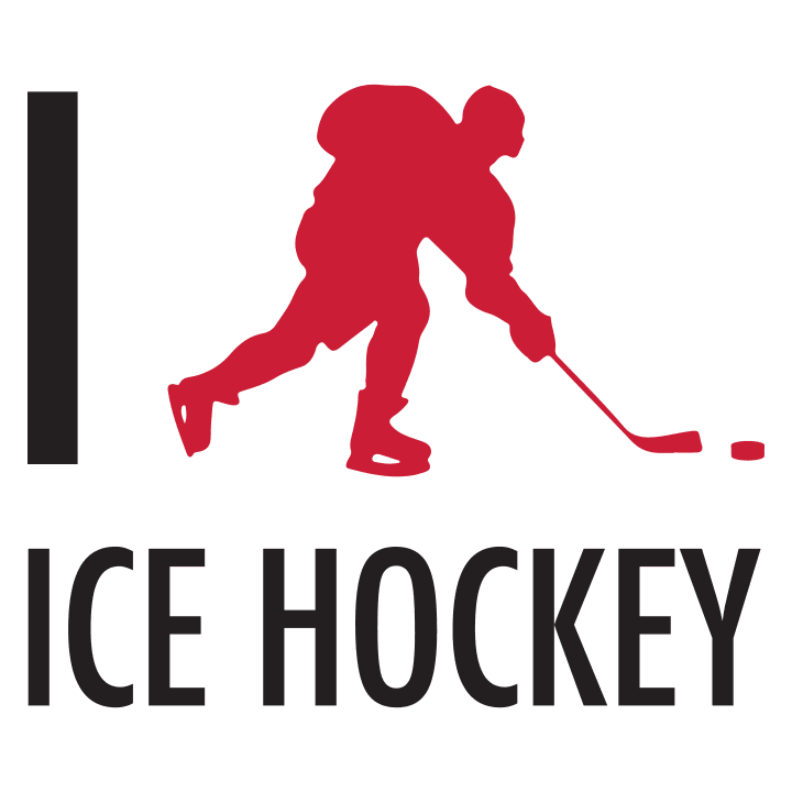 I Love Ice Hockey Langermet skjorte for kvinner 0 image