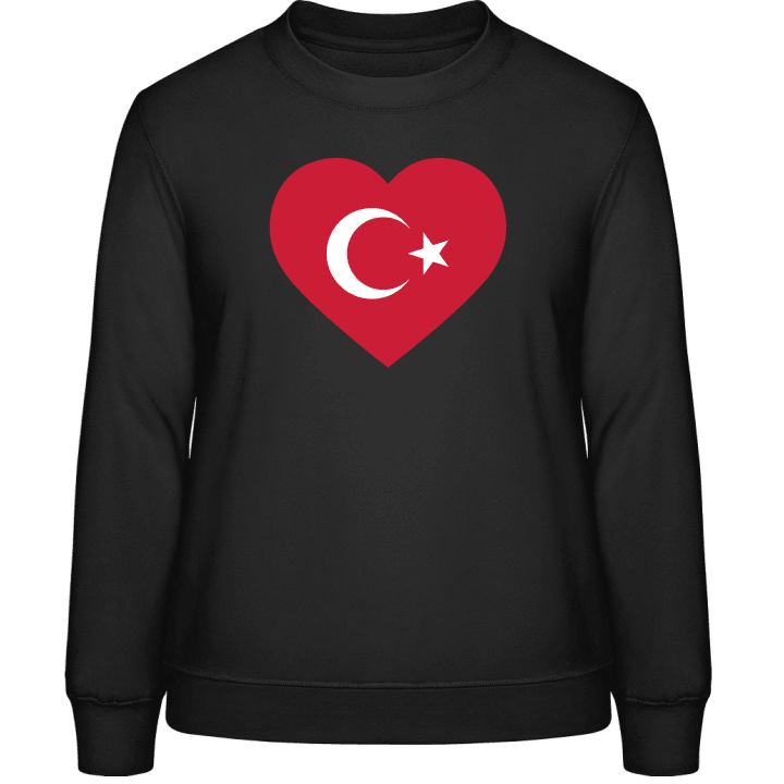 Turkey Heart Flag Felpa donna contain pic